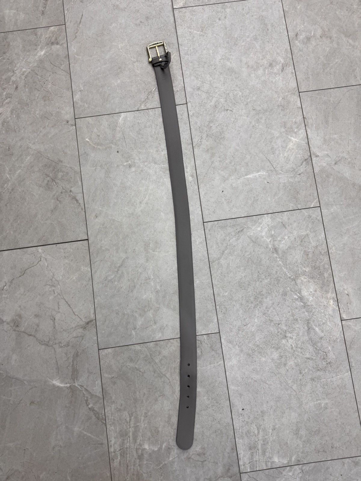Gucci Gucci GG Embossed Monogram Grey Leather Belt Size 34 - 8 Thumbnail
