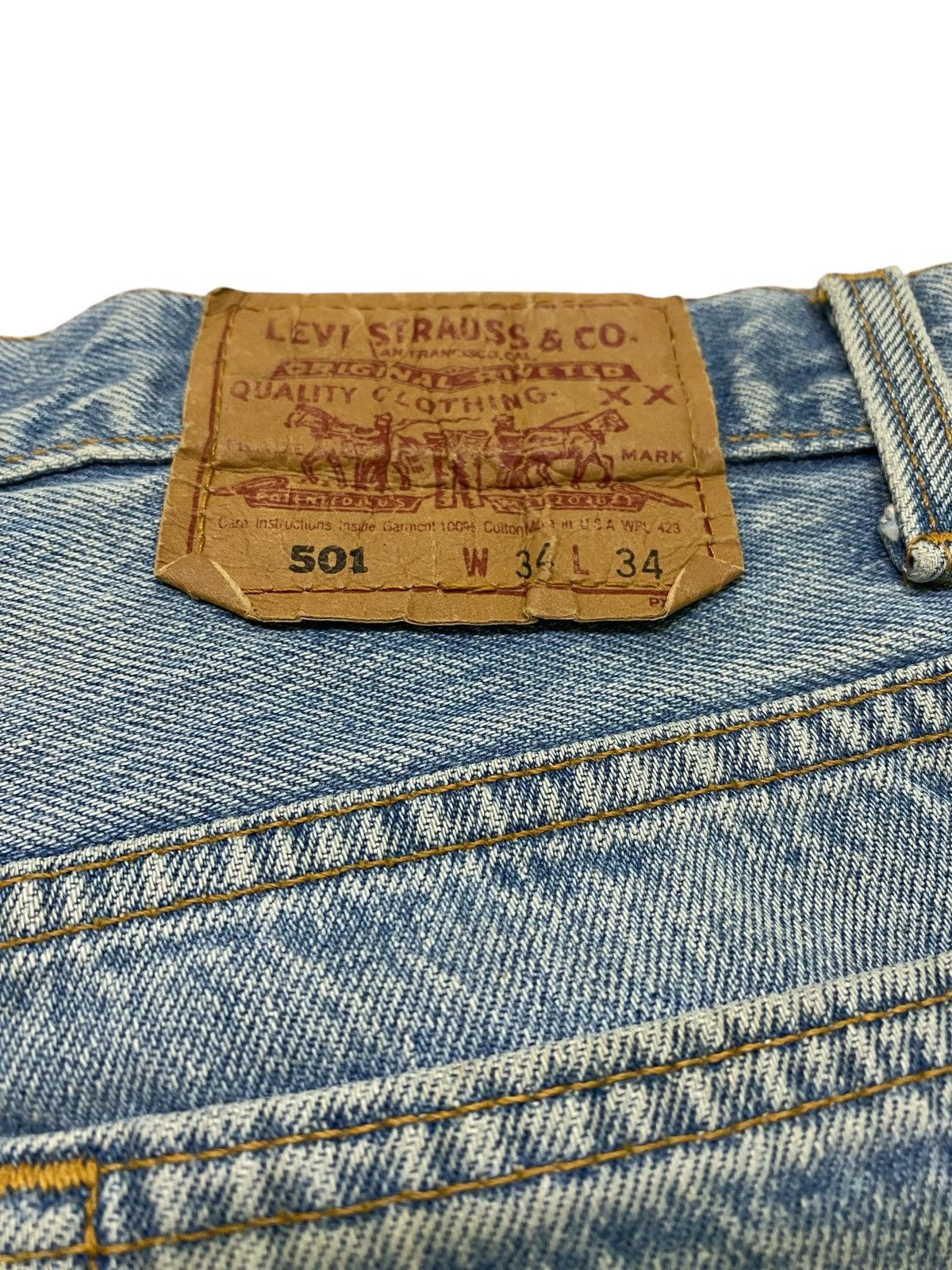 Levi's Vintage Levis 501 distressed grunge style jeans Size US 34 / EU 50 - 8 Thumbnail