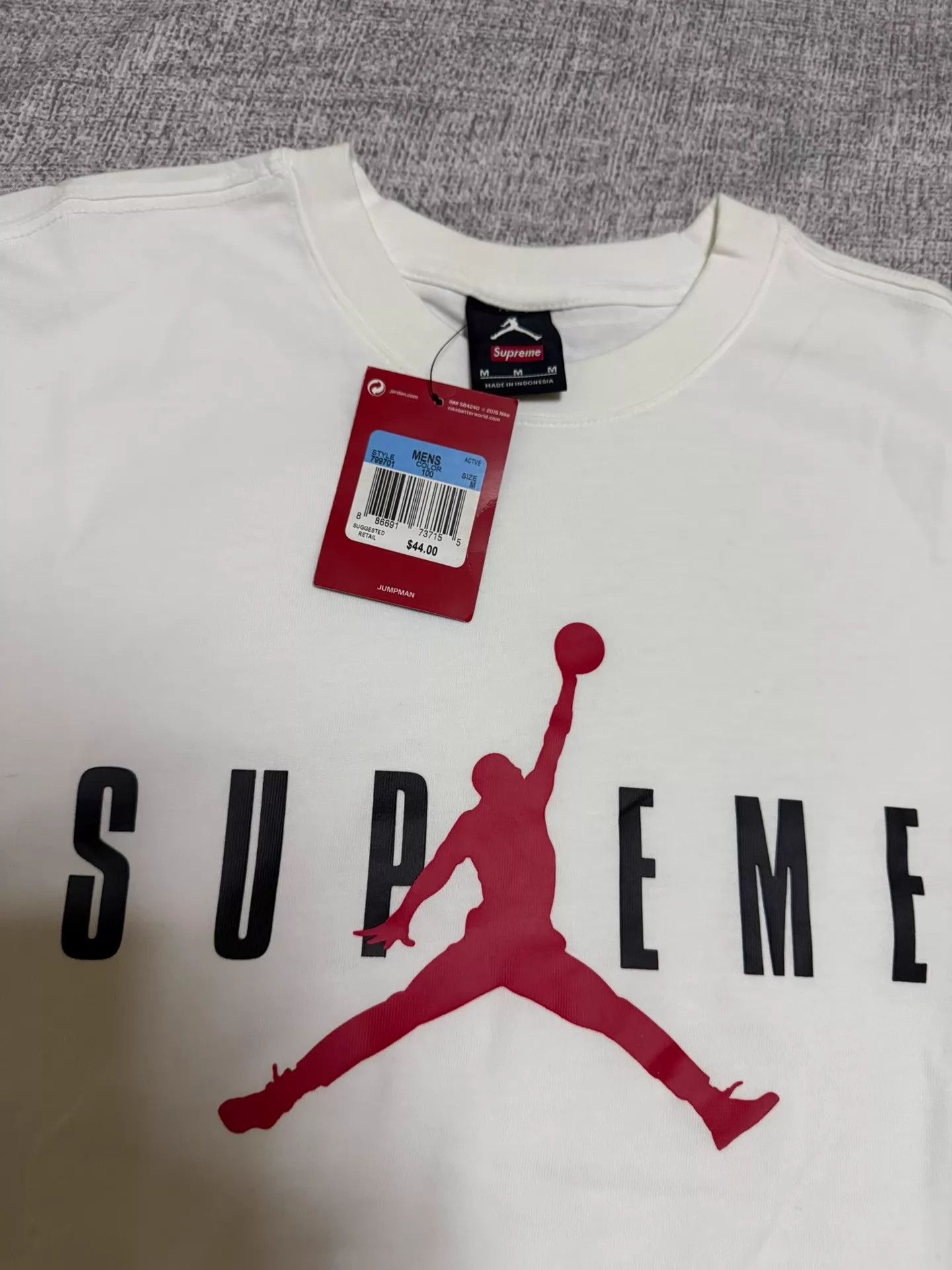 Supreme Supreme Jordan Short Sleeve Tee White M Rare Size US M / EU 48-50 / 2 - 2 Thumbnail