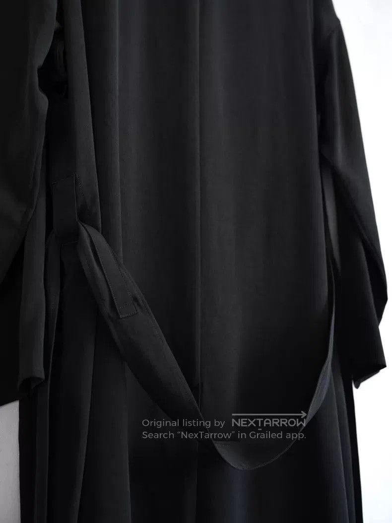 Yohji Yamamoto Yohji Yamamoto 26SS collarless cinched triacetate coat| Size US L / EU 52-54 / 3 - 5 Thumbnail