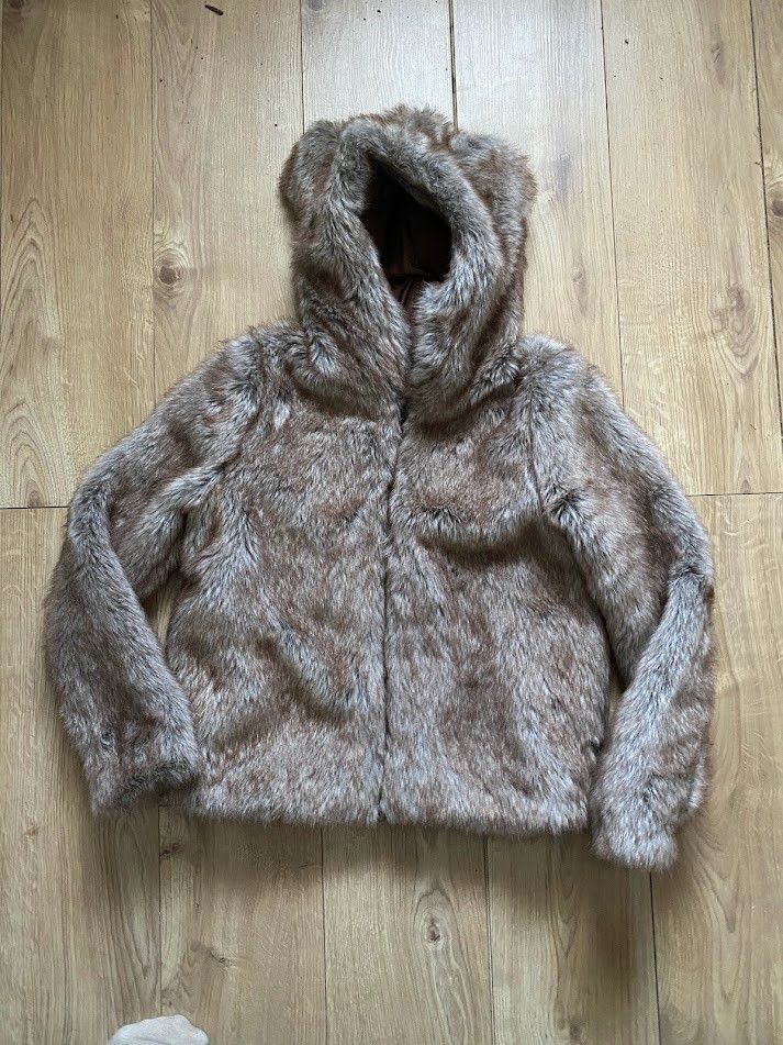 image of Issey Miyake x Ne Net Ne-Net Faux Fur Bear Hoodie in Brown, Men's (Size Medium)