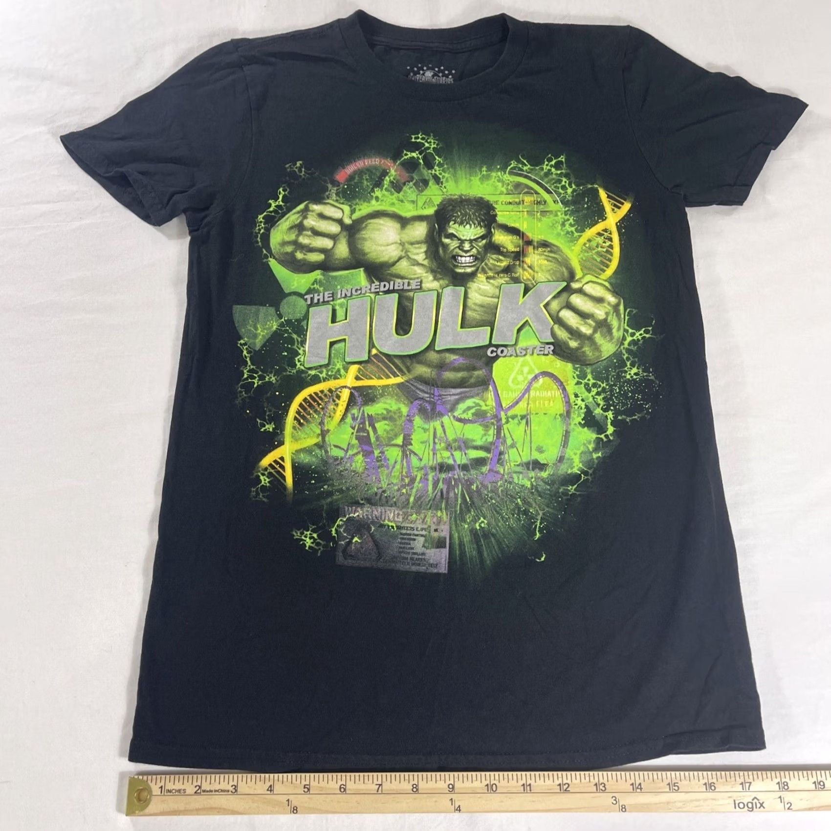 Vintage VINTAGE The Incredible Hulk S T-Shirt Marvel University Graphic Print Shirt Teens S Black Mens Size US S / EU 44-46 / 1 - 6 Thumbnail