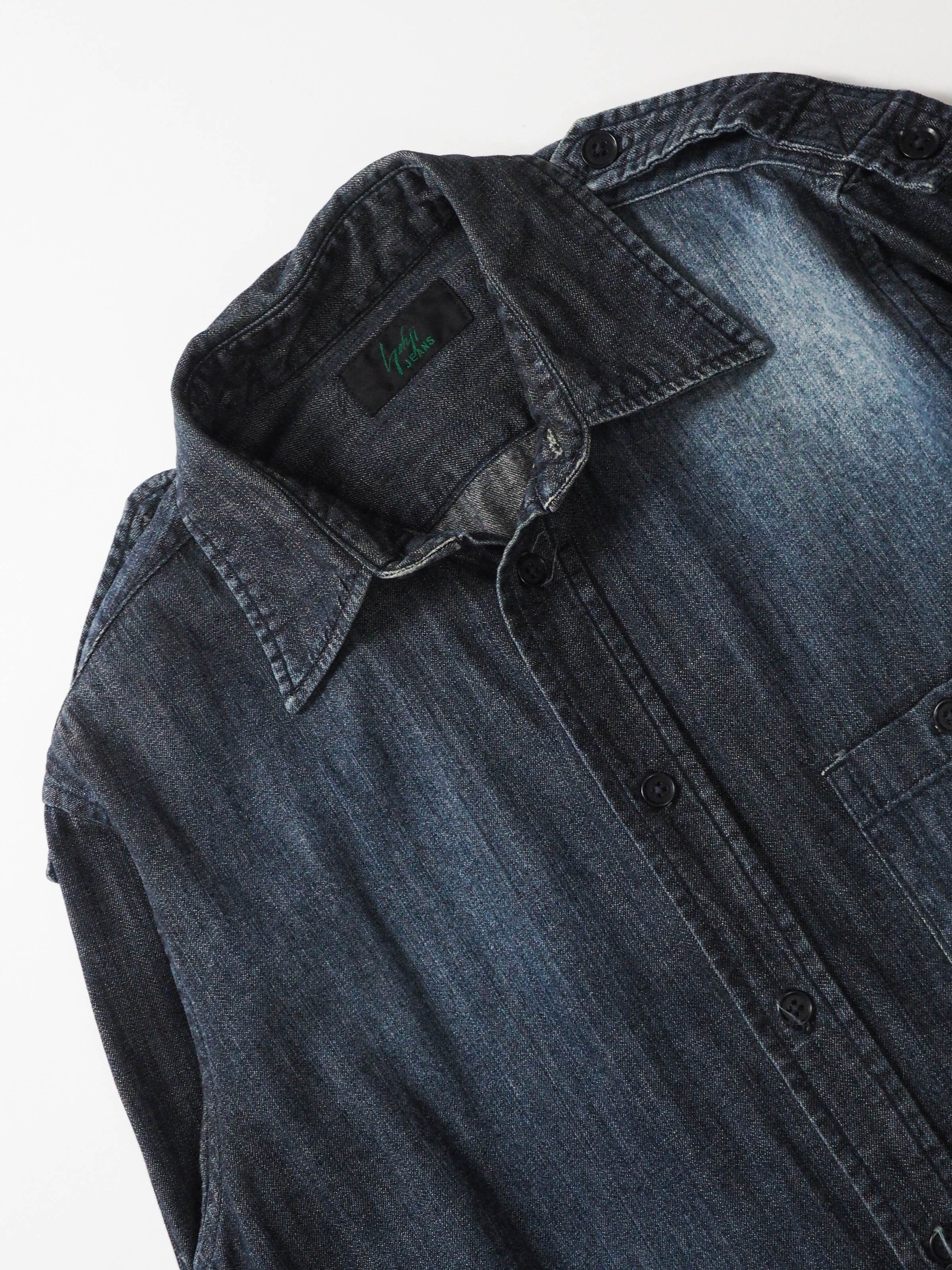 Yohji Yamamoto Yohji Yamamoto Reconstructed Denim Shirt Size US L / EU 52-54 / 3 - 3 Thumbnail