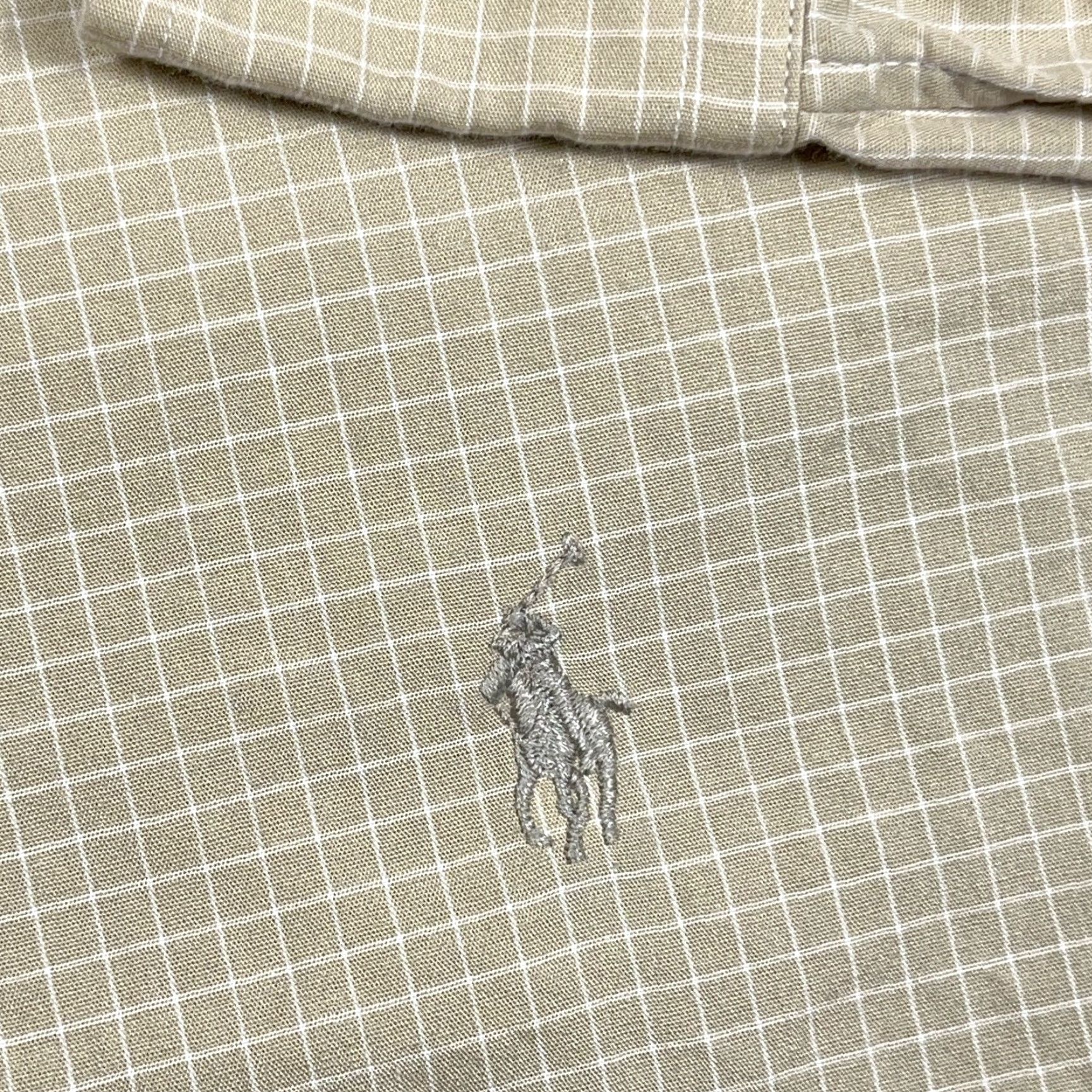 Ralph Lauren Ralph Lauren Shirt Men L Beige Check Button-Up Embroidered Logo Button Colorful Preppy Modern Mens Size 42R - 4 Thumbnail
