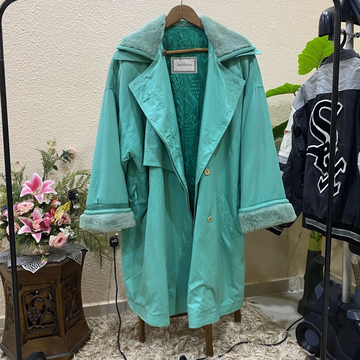 Versace ☀️Gianni Versace oversized leather collar coat Size L / US 10 / IT 46 - 2 Thumbnail