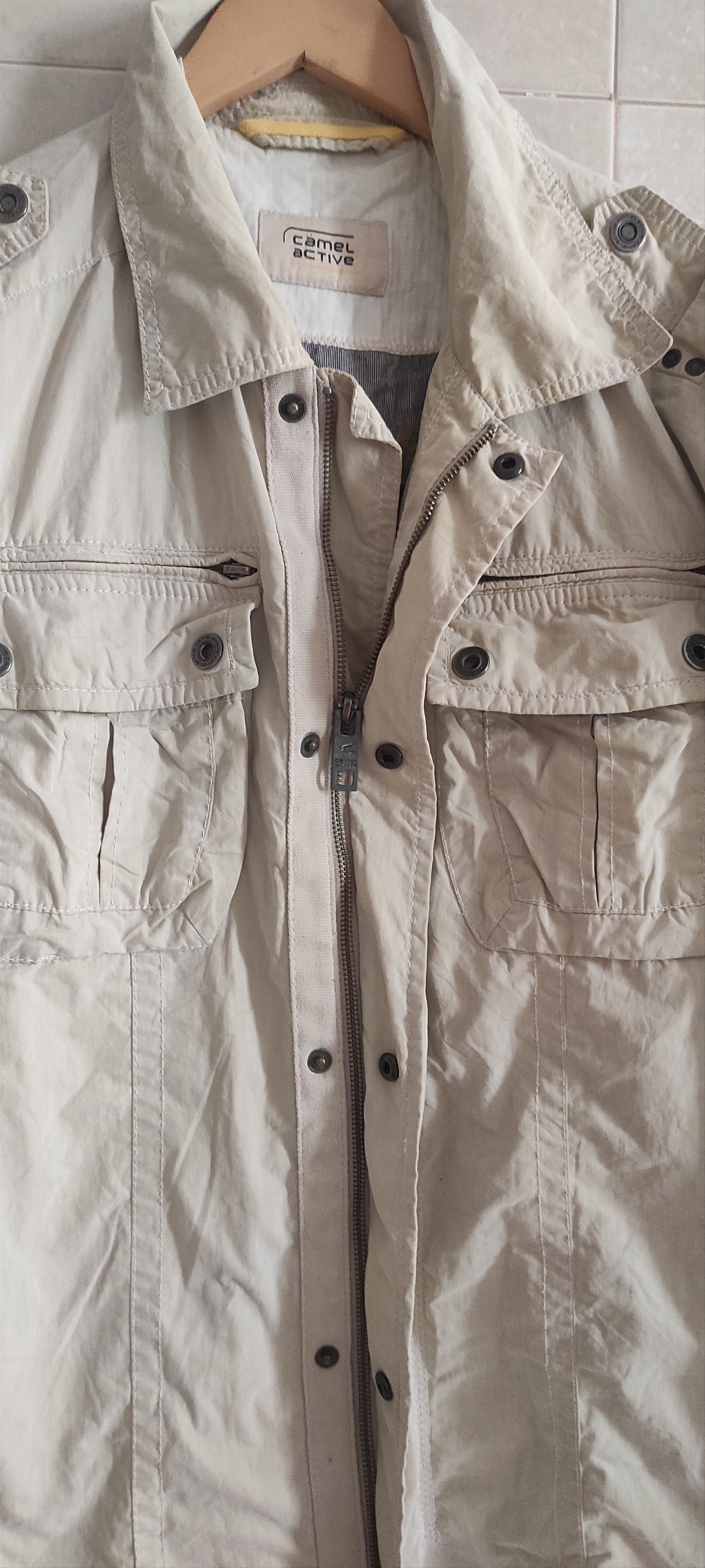 Camel × camel active Camel Active Men's Jacket Beige Cotton Full Zipper Pockets Size US M / EU 48-50 / 2 - 6 Thumbnail