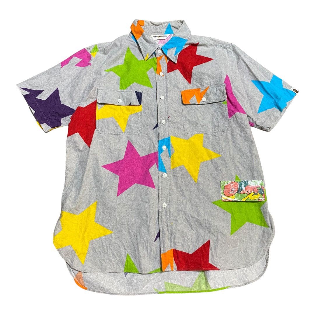 Bape BAPE STA short sleeve shirt glay Size US L / EU 52-54 / 3 - 1 Thumbnail
