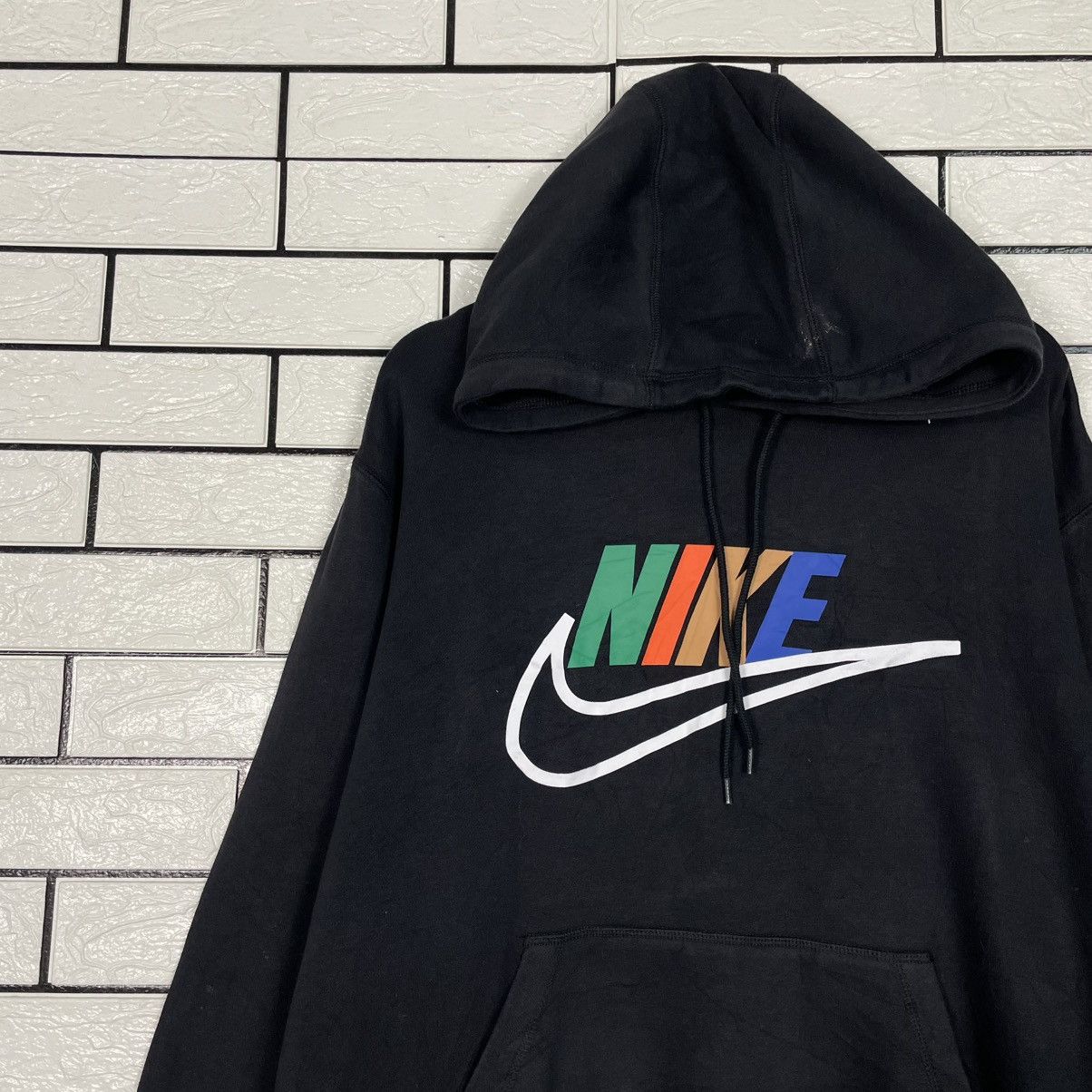 Nike Nike Big Logo Pullover Black Hoodie Size US L / EU 52-54 / 3 - 6 Thumbnail