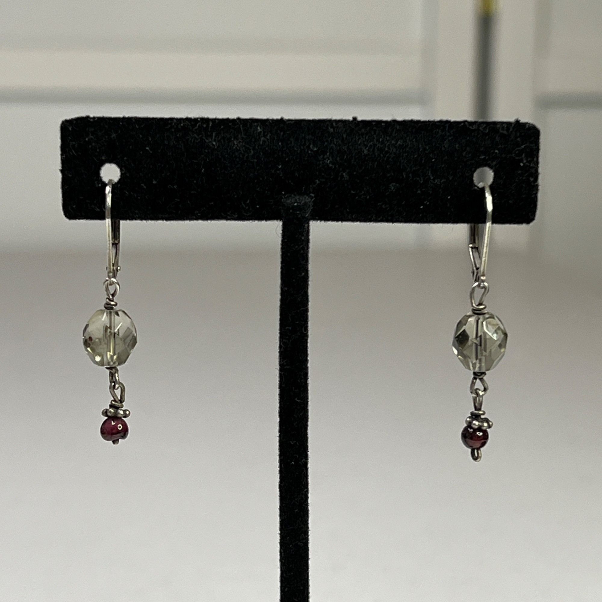 Designer Vintage Silver-Tone Drop Earrings With Faceted Beads Size ONE SIZE - 6 Thumbnail