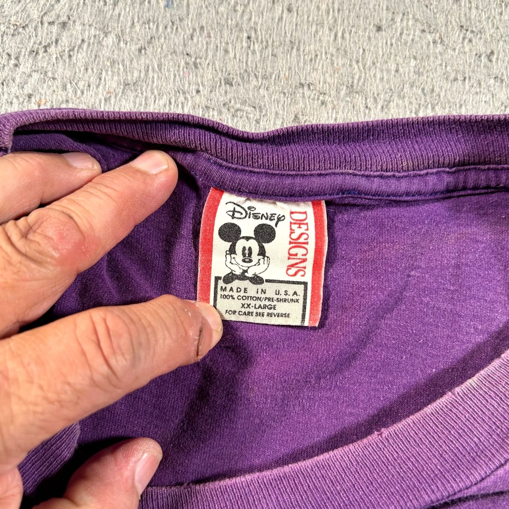 Disney VINTAGE Disney Designs Shirt 2XL Purple Minnie Mouse USA Made Women Short Sleeve Crew Neck Cotton Knit Pullover Size XXL / US 16-18 / IT 52-54 - 3 Thumbnail