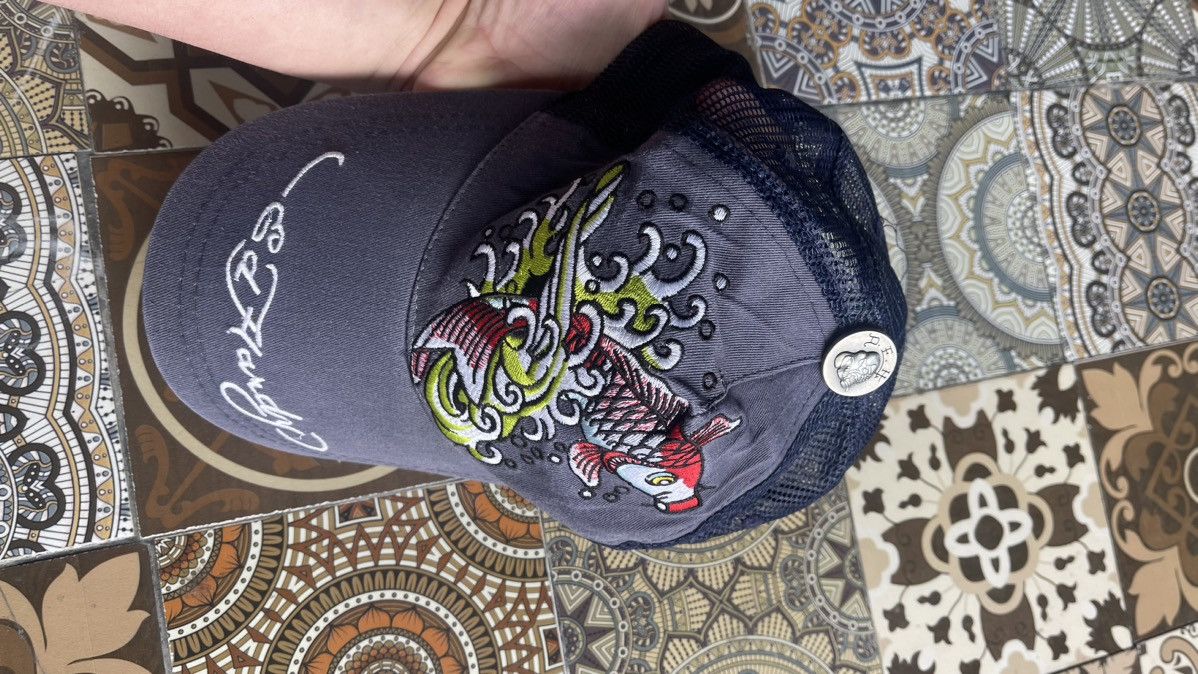 Vintage Y2K Cap Ed Hardy Ocean Fish Vintage Christian Audigier Hat