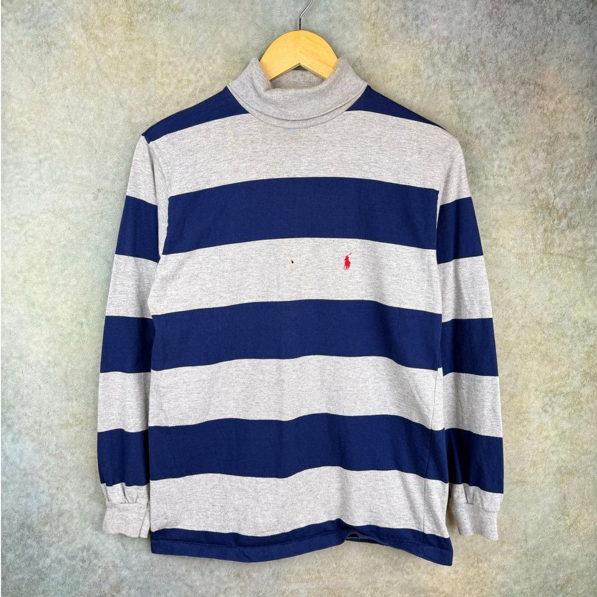 Polo Ralph Lauren × Vintage VTG 90s Polo Ralph Lauren Turtleneck Youth Sz L Striped Size L / US 10 / IT 46 - 1 Thumbnail