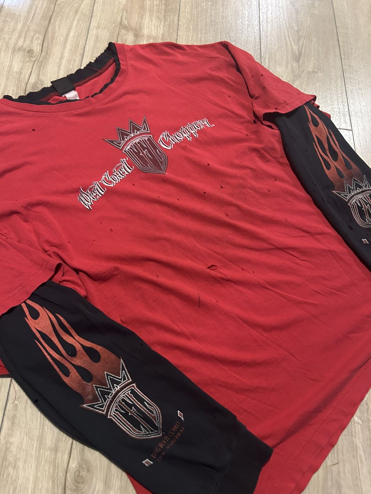 West Coast Choppers Vintage West Coast Choppers CFL Flame L/S Double Layer Tee Size US XXL / EU 58 / 5 - 6 Thumbnail