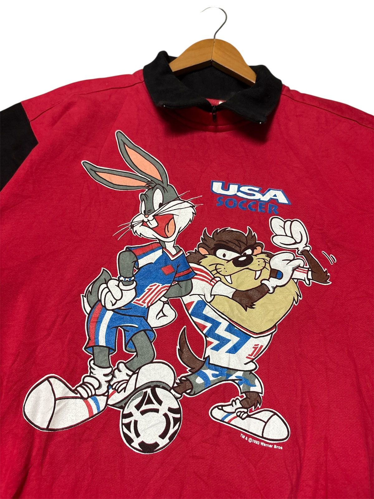 Vintage 💥RARE💥VINTAGE 1993 USA SOCCER LOONEY TUNES SWEATSHIRT 🔥 Size US XL / EU 56 / 4 - 5 Thumbnail