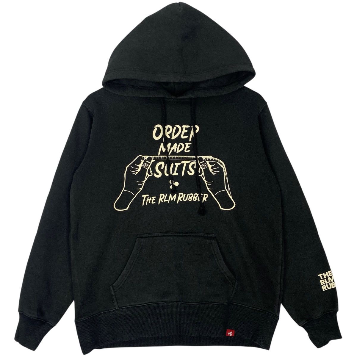 Vintage Vintage The Rlm Rubber Hoodie Sweater Black Size M Size US M / EU 48-50 / 2 - 1 Thumbnail