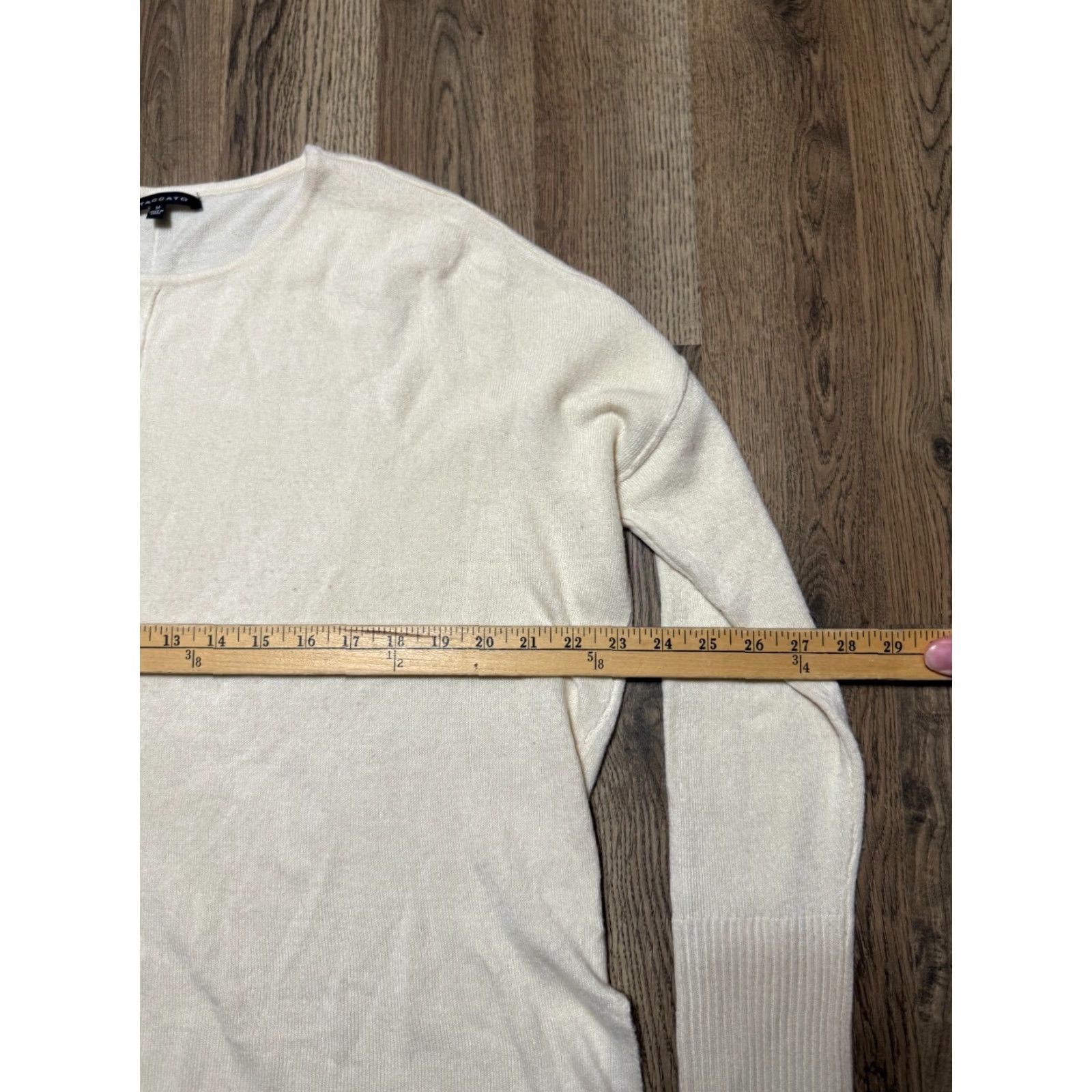 Vintage Staccato Shirt Women's Size Medium Yellow Long Sleeve Shirt T-Shirt Regular Fit Casual Modern Basic 100% Rayon Size M / US 6-8 / IT 42-44 - 6 Thumbnail