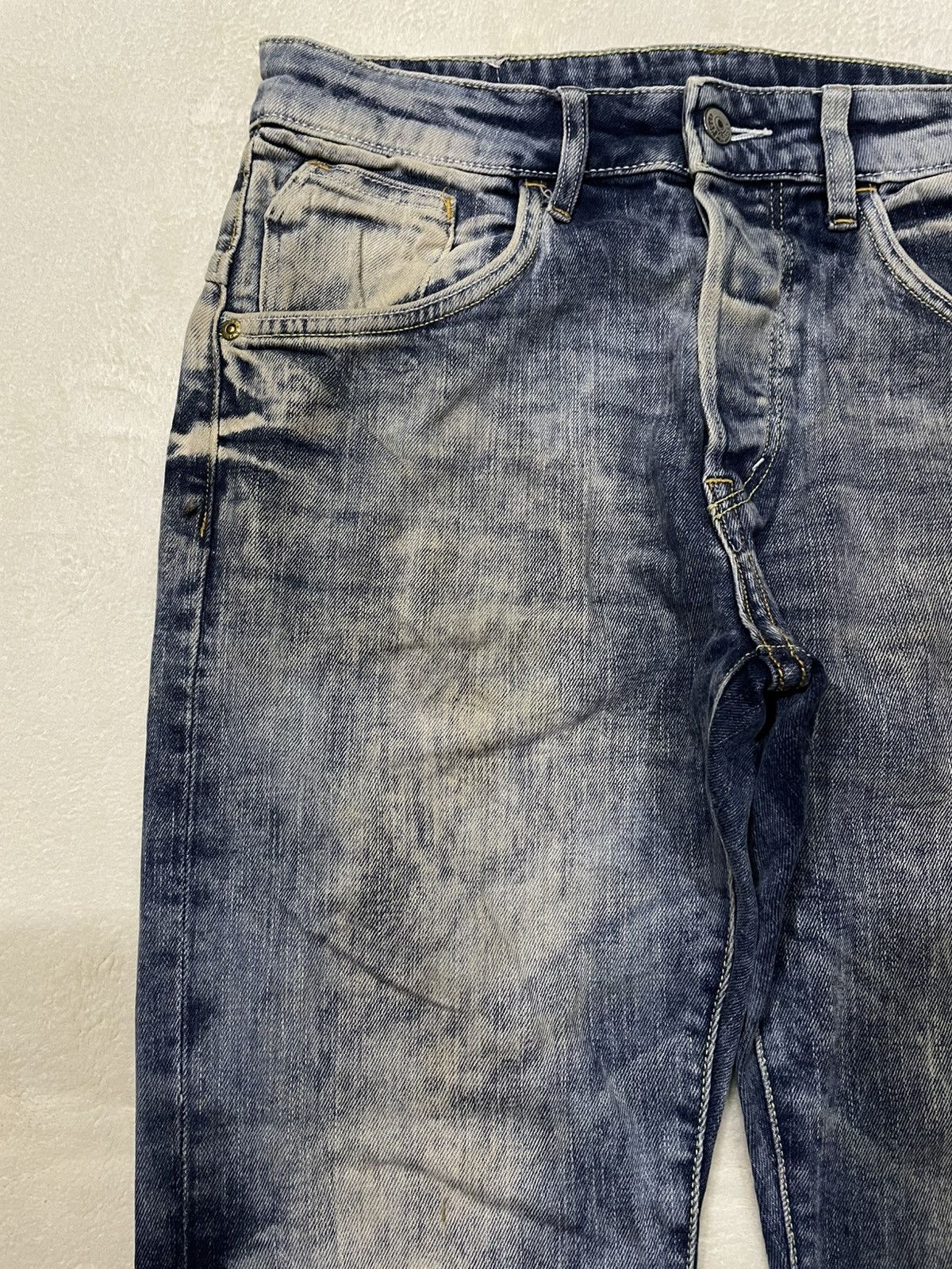 H&M Vintage H&M Denim Mudwash Faded Distress Jeans Size US 31 - 5 Thumbnail