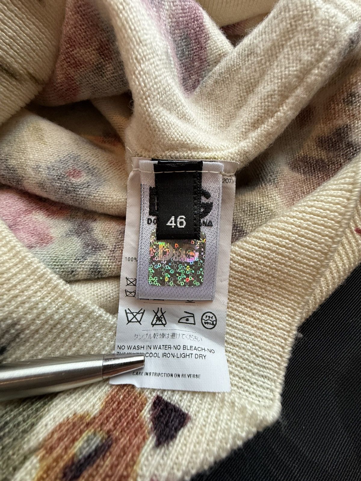 Dolce & Gabbana Dolce & Gabbana D&D floral cream sweater 46 y2k archive Size US S / EU 44-46 / 1 - 21 Thumbnail