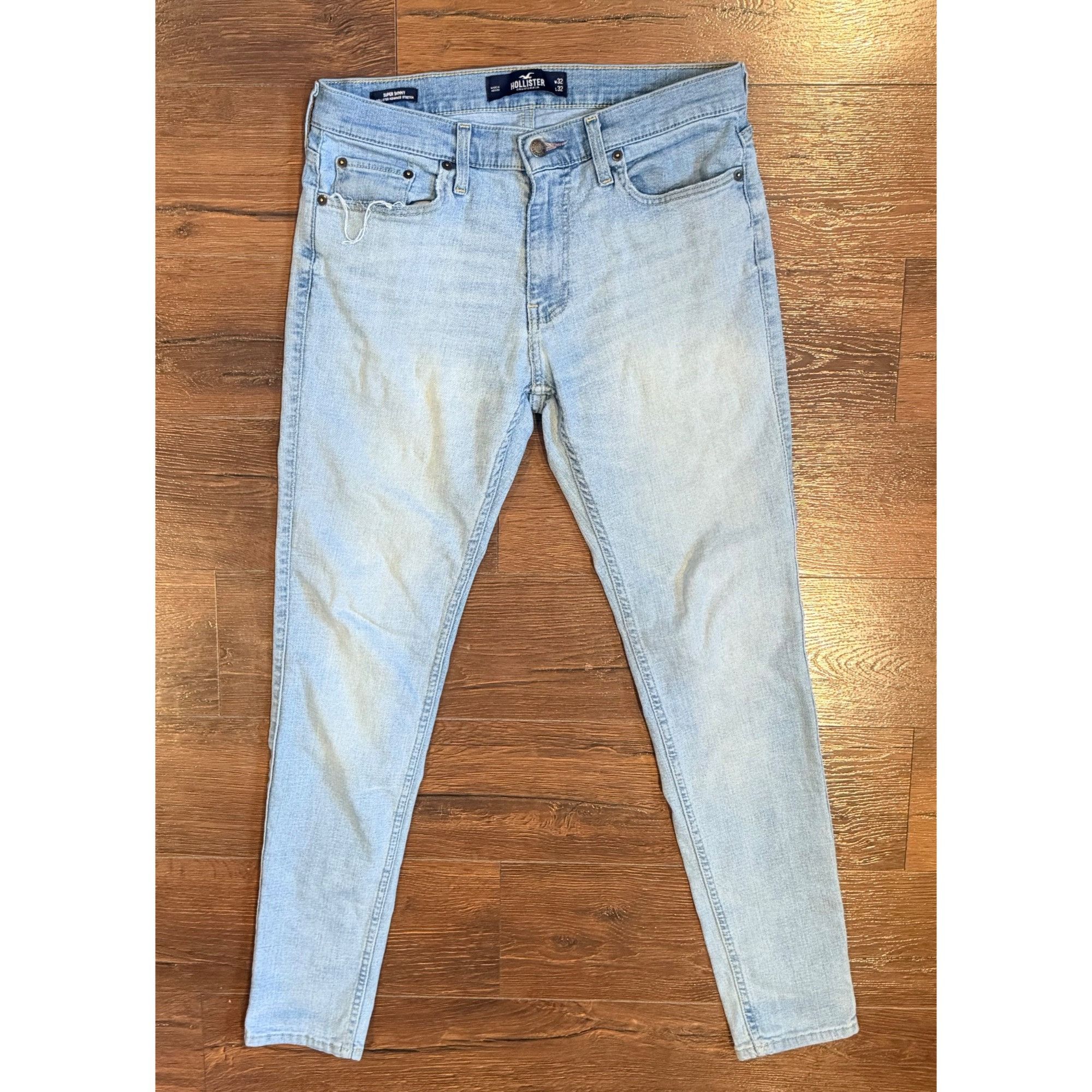 Hollister Hollister Super Skinny Light Wash Blue Jeans Mens Size 32 x Size US 32 / EU 48 - 9 Thumbnail