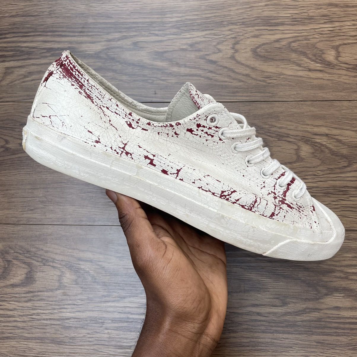 Converse × Maison Margiela Converse x Maison Margiela Jack Purcell Low 'Paint Crack' Size US 13 / EU 46 - 4 Thumbnail