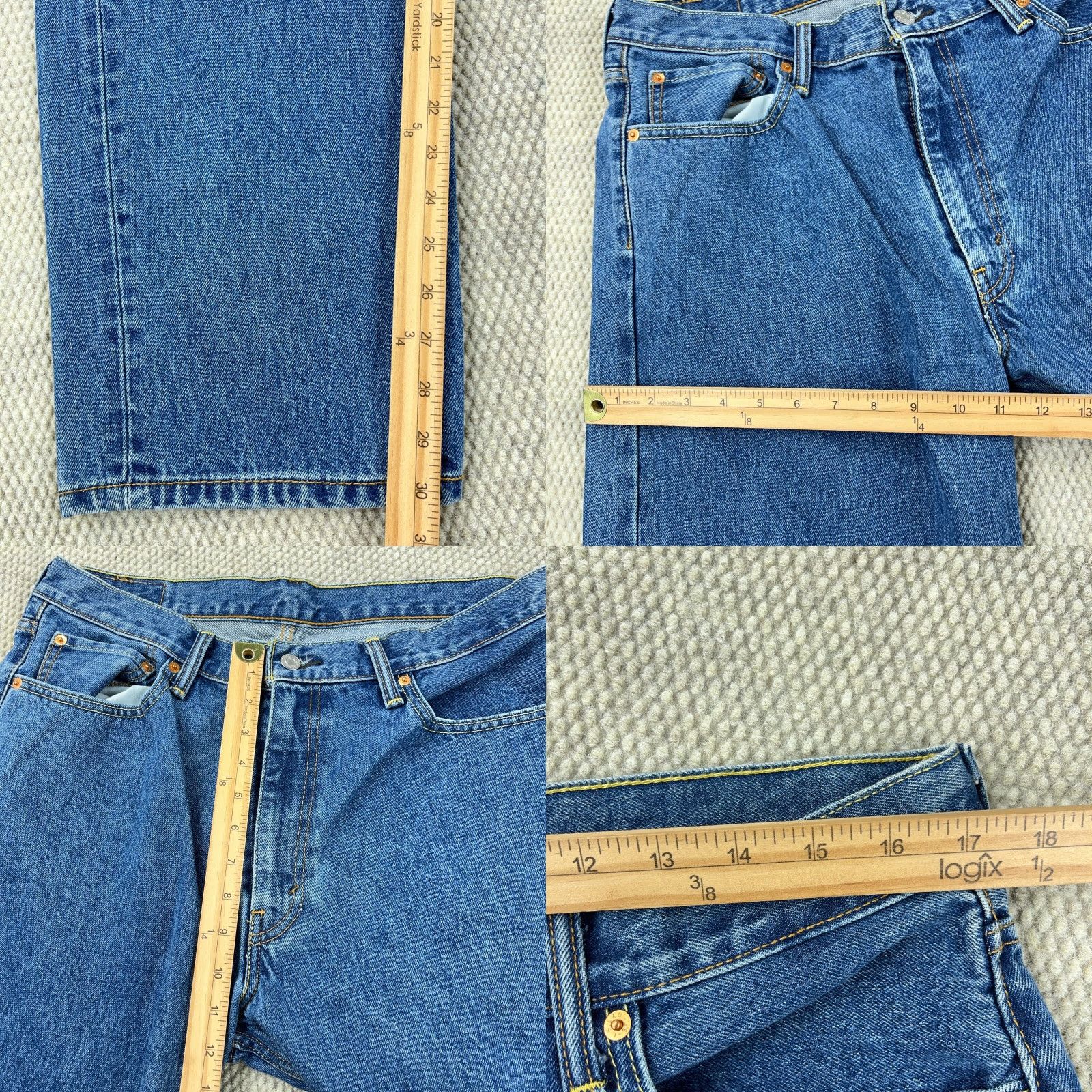 Levi's Levi's 550 Jeans Men 36x32 Relaxed Fit Straight Leg Denim Blue 5-Pocket American Classic 90s? Size US 36 / EU 52 - 8 Thumbnail