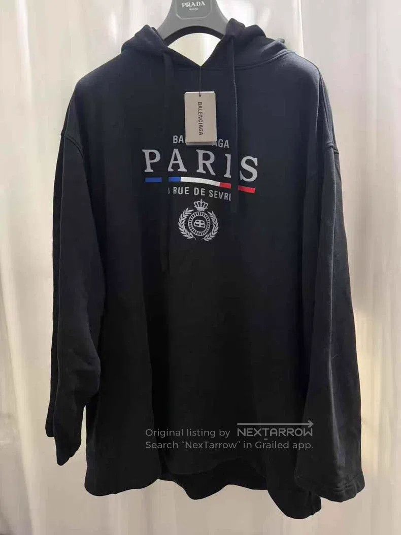 Balenciaga Balenciaga Black Embroidered Wheat Crown Sweatshirt Size US M / EU 48-50 / 2 - 1 Thumbnail