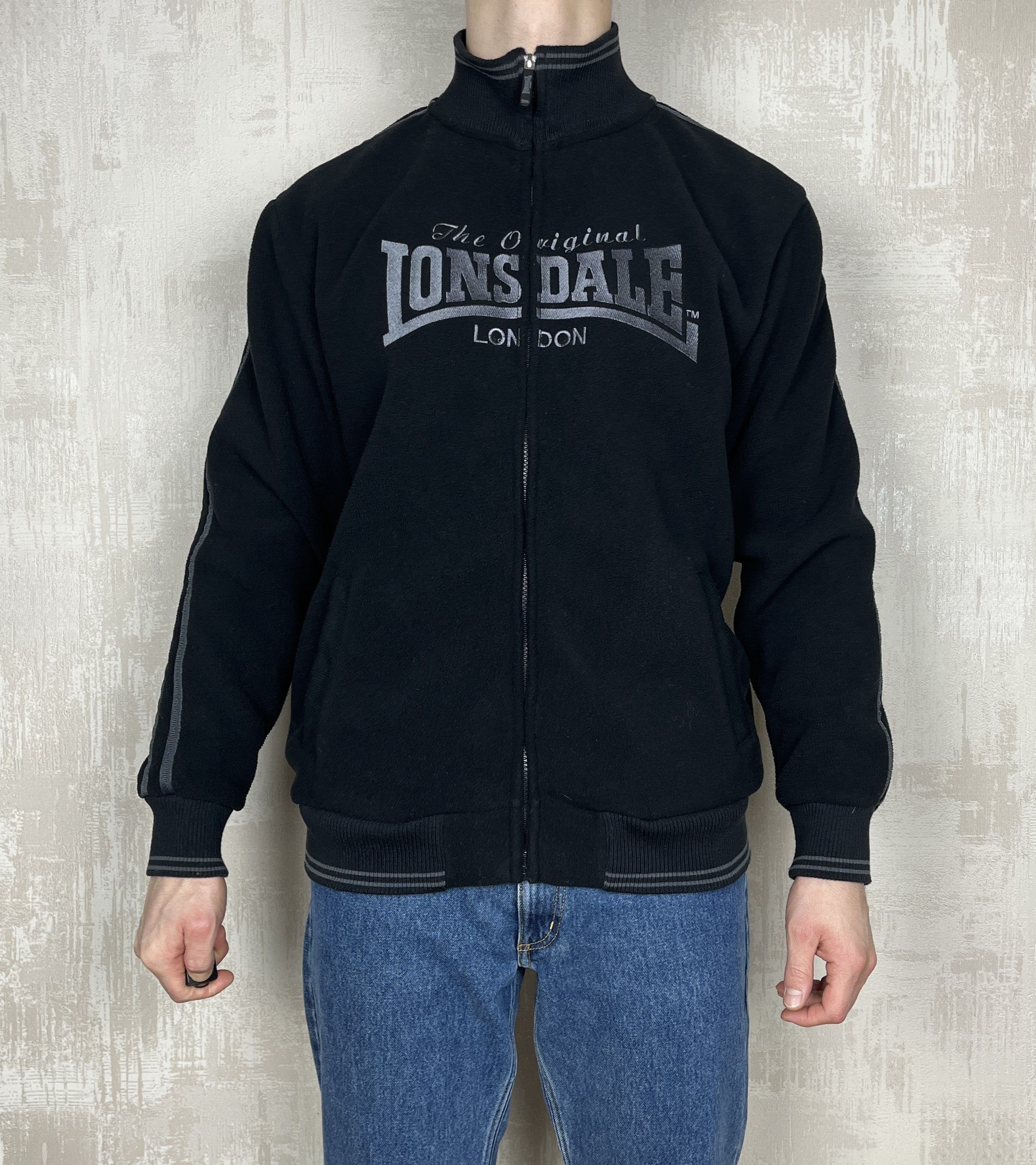 Lonsdale × Vintage Vintage Lonsdale 00s Big Logo Full Zip Fleece Jacket Size US L / EU 52-54 / 3 - 2 Thumbnail