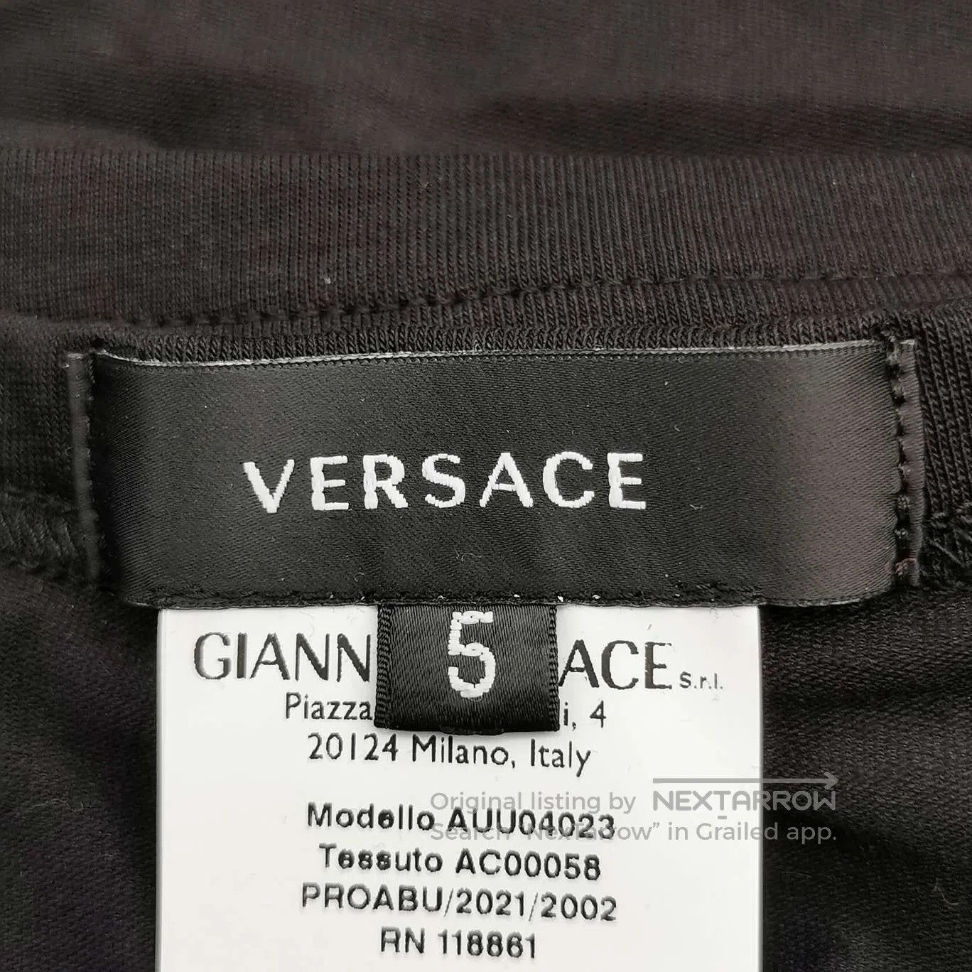 Versace Cotton Logo Crew Neck T-Shirt L.