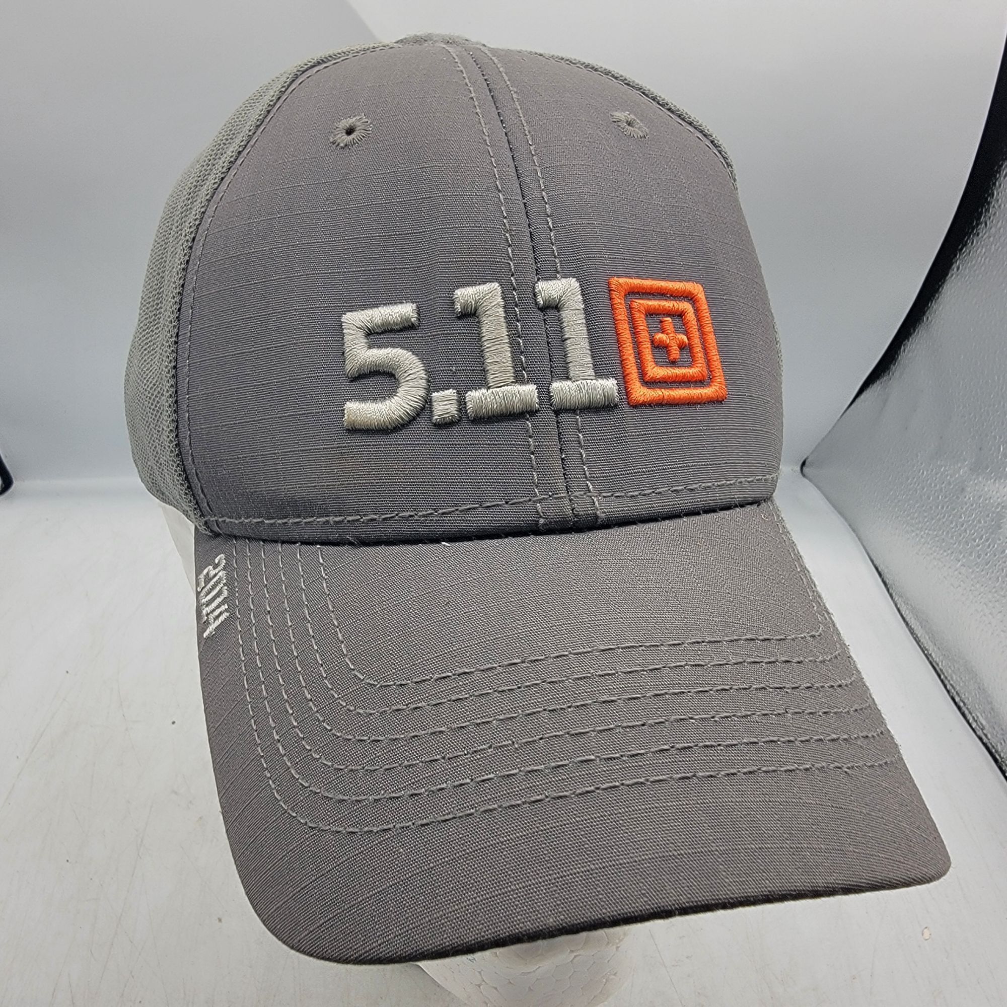 5.11 5.11 Tactical Gray Adjustable Cap With Orange Logo Embroider Size ONE SIZE - 1 Thumbnail