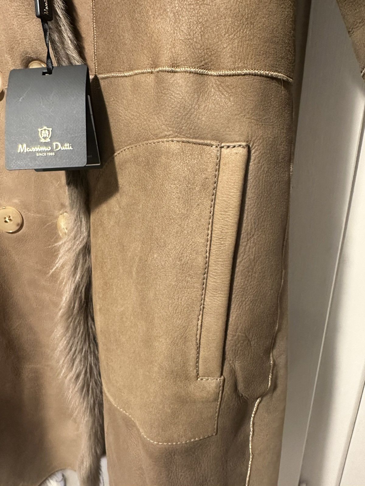 Massimo Dutti MASSIMO DUTTI SHEARLING COAT Size L / US 10 / IT 46 - 6 Thumbnail