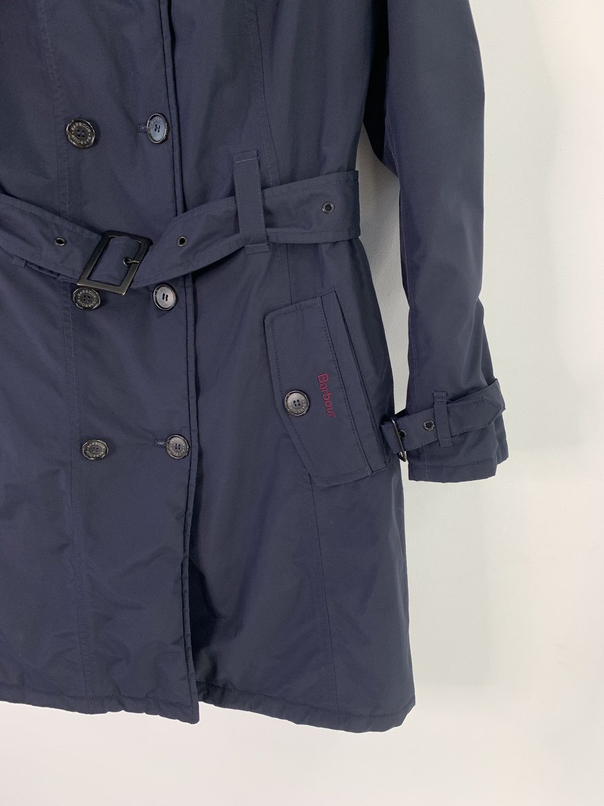 Barbour × Designer Barbour Millfire Quilted Womens Trench Coat S Size Size S / US 4 / IT 40 - 8 Thumbnail