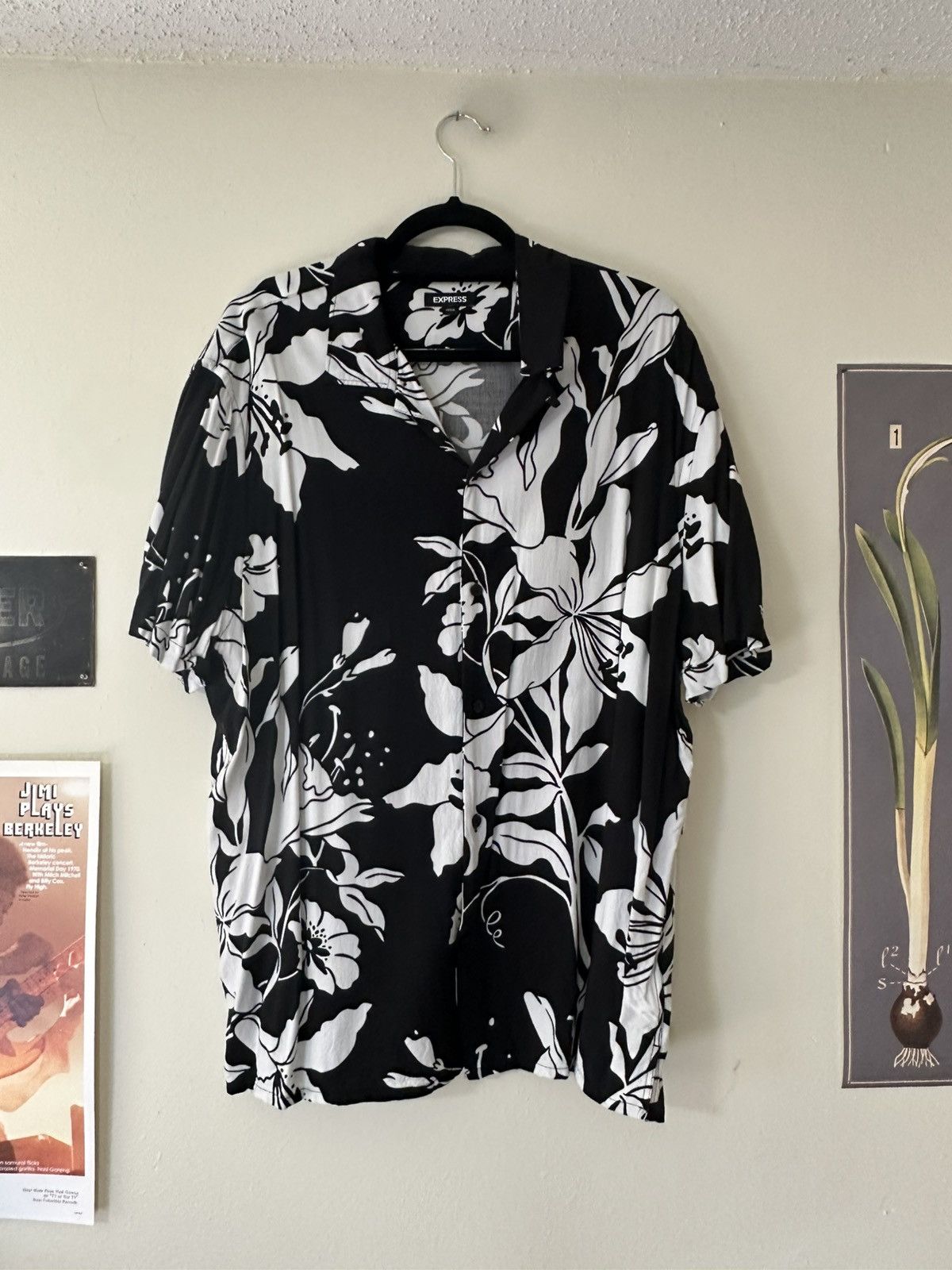 Express Floral Rayon Express Shirt Size US XL / EU 56 / 4 - 1 Thumbnail