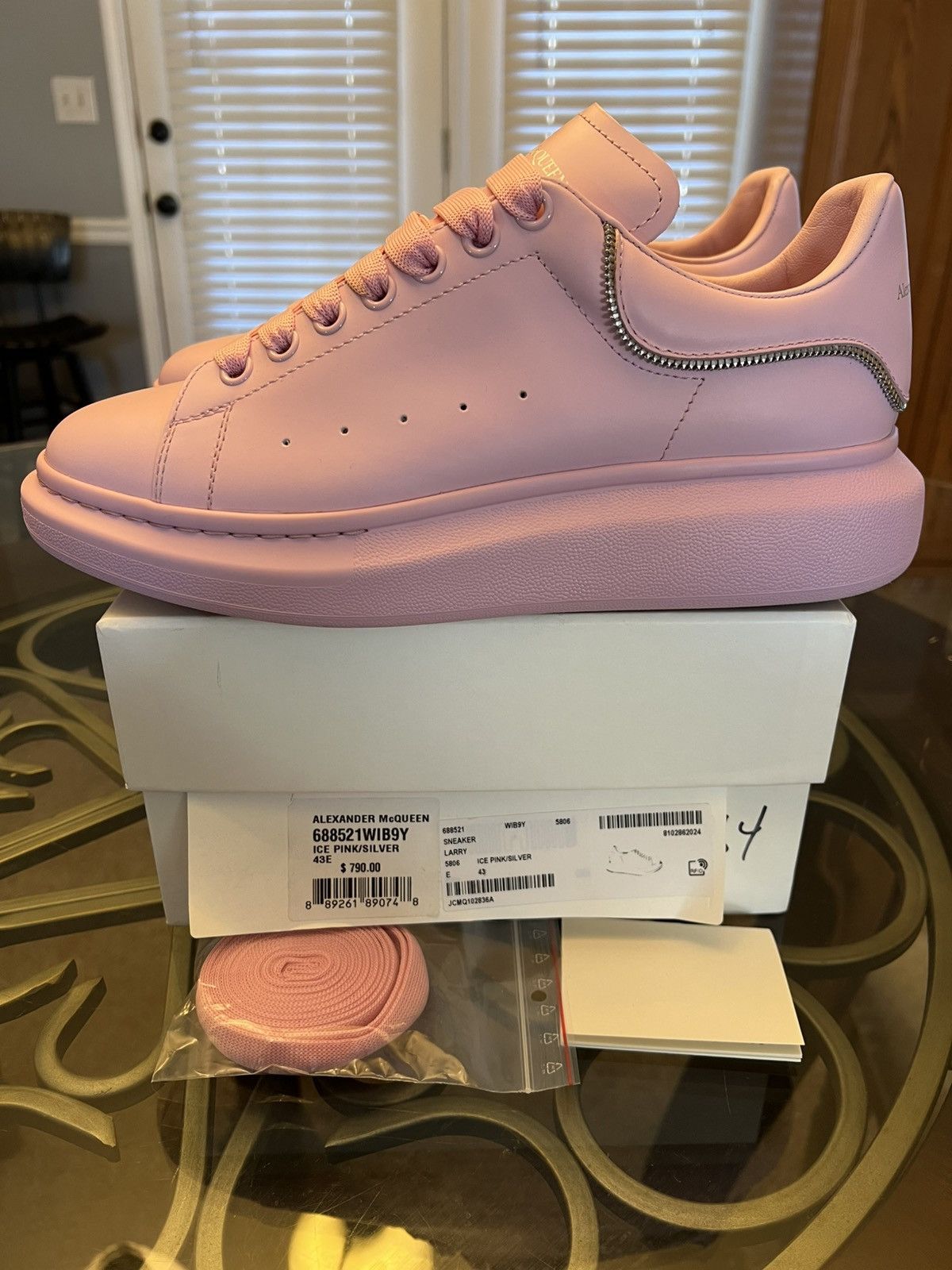 Alexander McQueen “Zipper Tooth- Iced Pink”