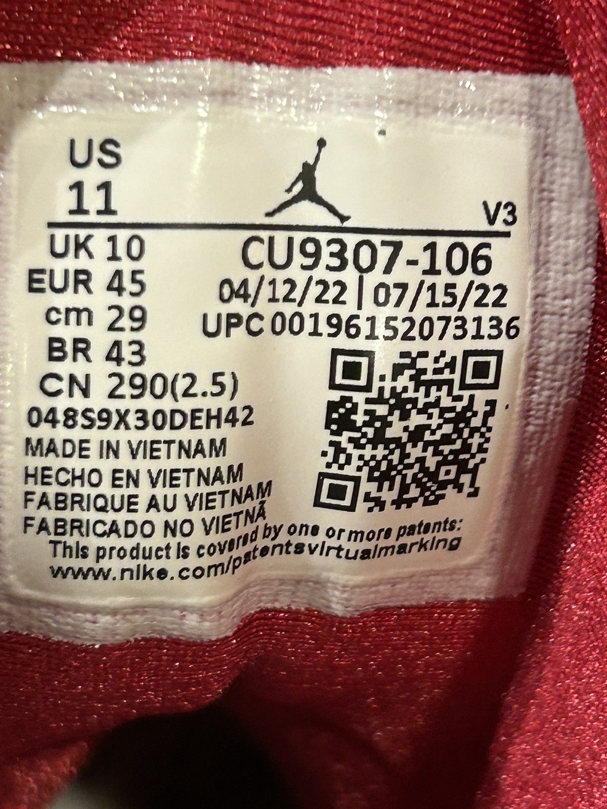 Jordan Brand Jordan 7 ‘Cardinal’ Size US 11 / EU 44 - 6 Thumbnail