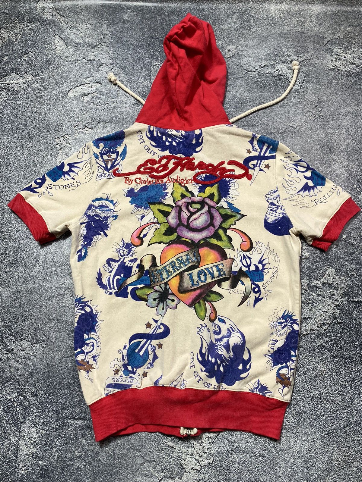 Christian Audigier × Ed Hardy Vintage ED HARDY by Christian Audigier shirt hoodie Size L / US 10 / IT 46 - 2 Thumbnail