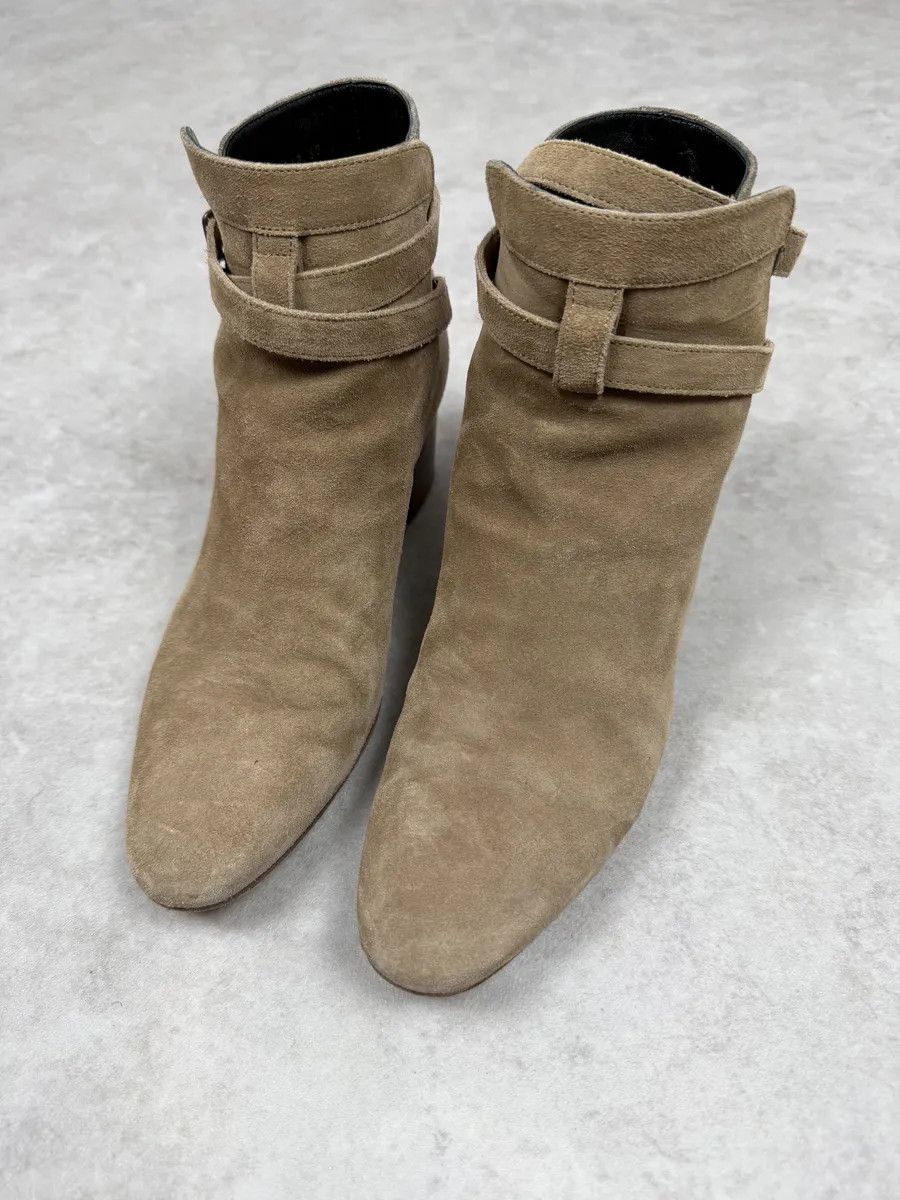 Saint Laurent Paris AW2013 Saint Laurent Beige Suede Leather Ankle Boots Size US 7.5 / IT 37.5 - 4 Thumbnail