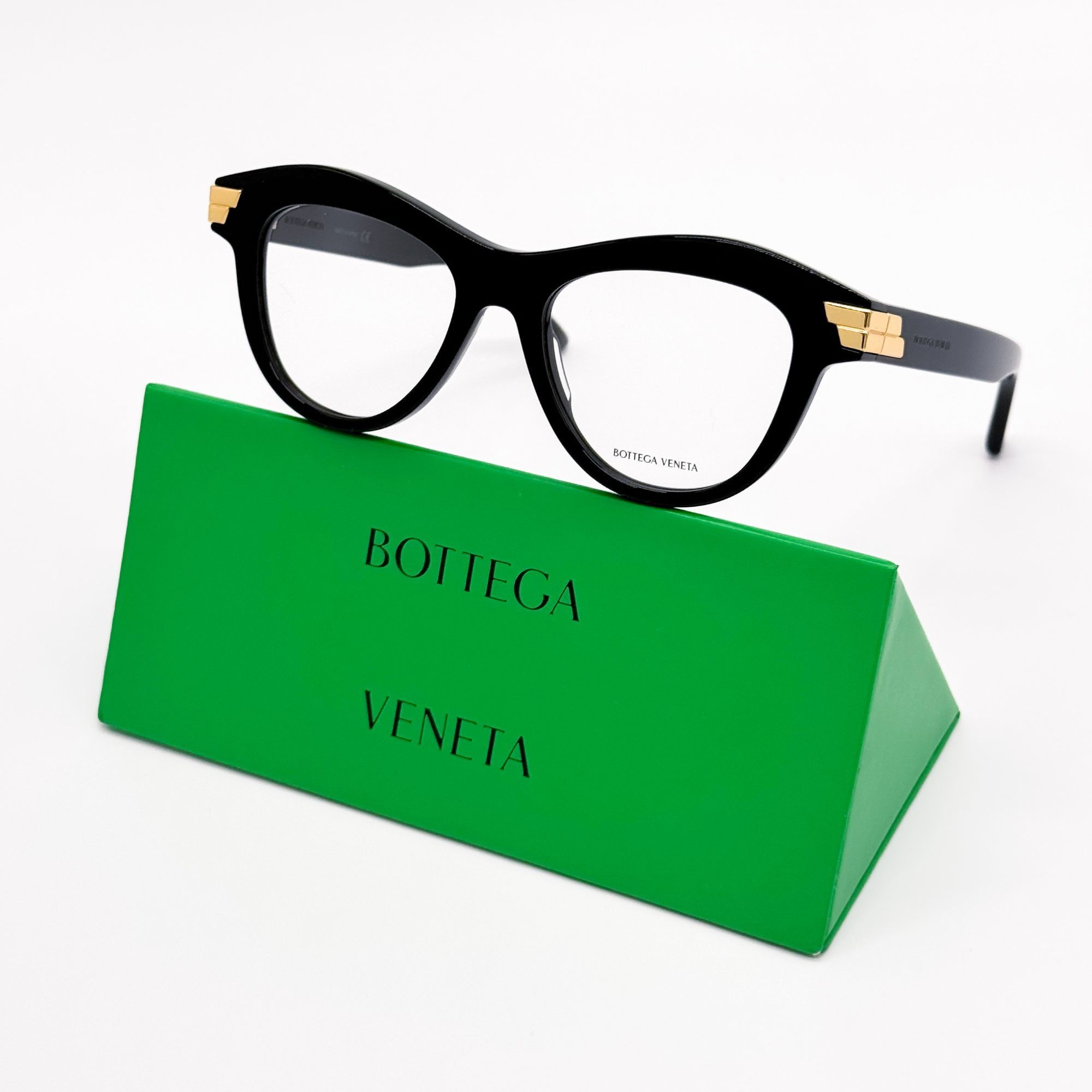 Bottega Veneta NEW BOTTEGA VENETA EYEGLASSES BV1105O 001 CAT EYE BLACK WOME Size ONE SIZE - 1 Thumbnail