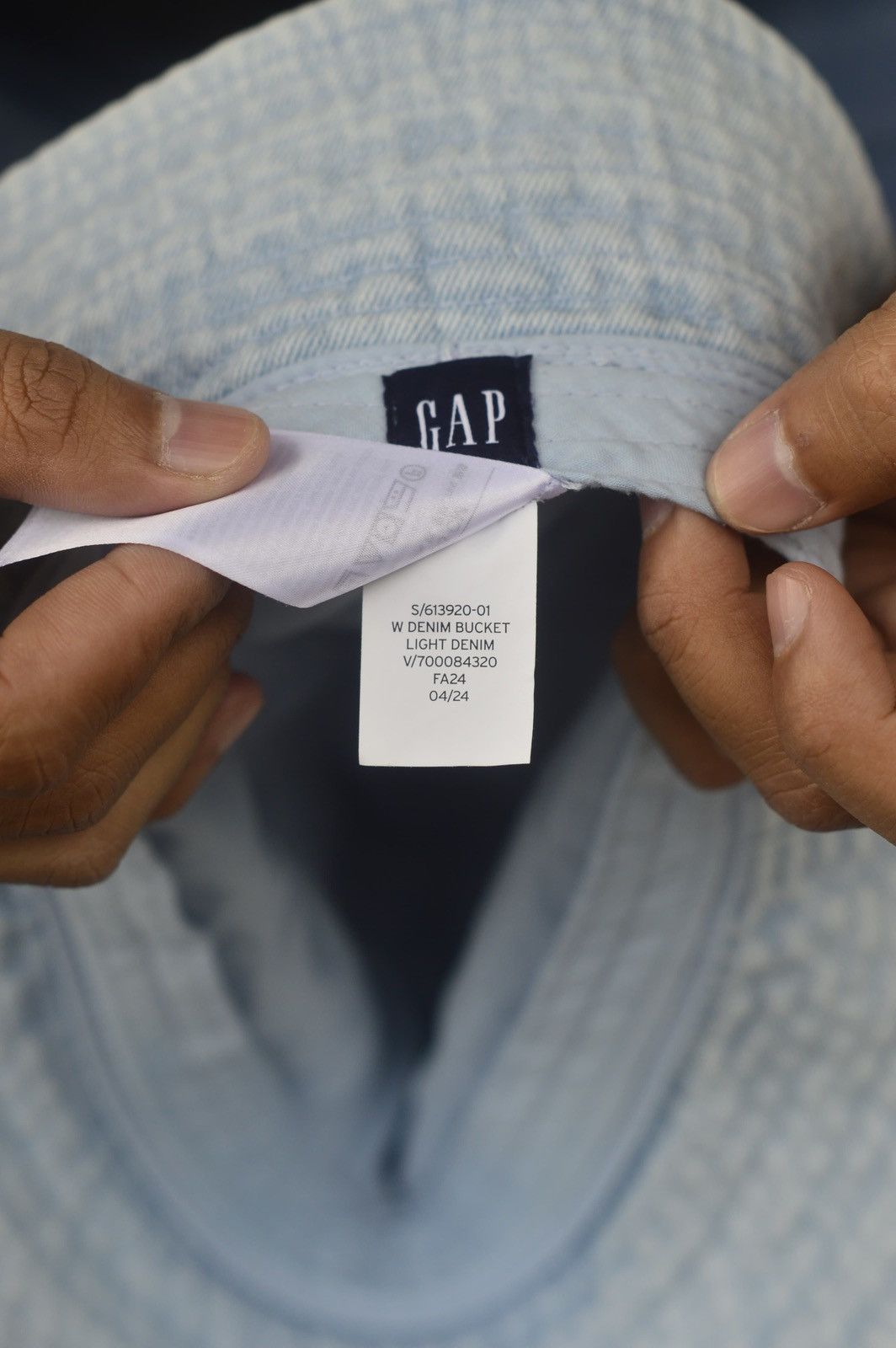 Gap GAP Light Denim Bucket Hat Size ONE SIZE - 3 Thumbnail