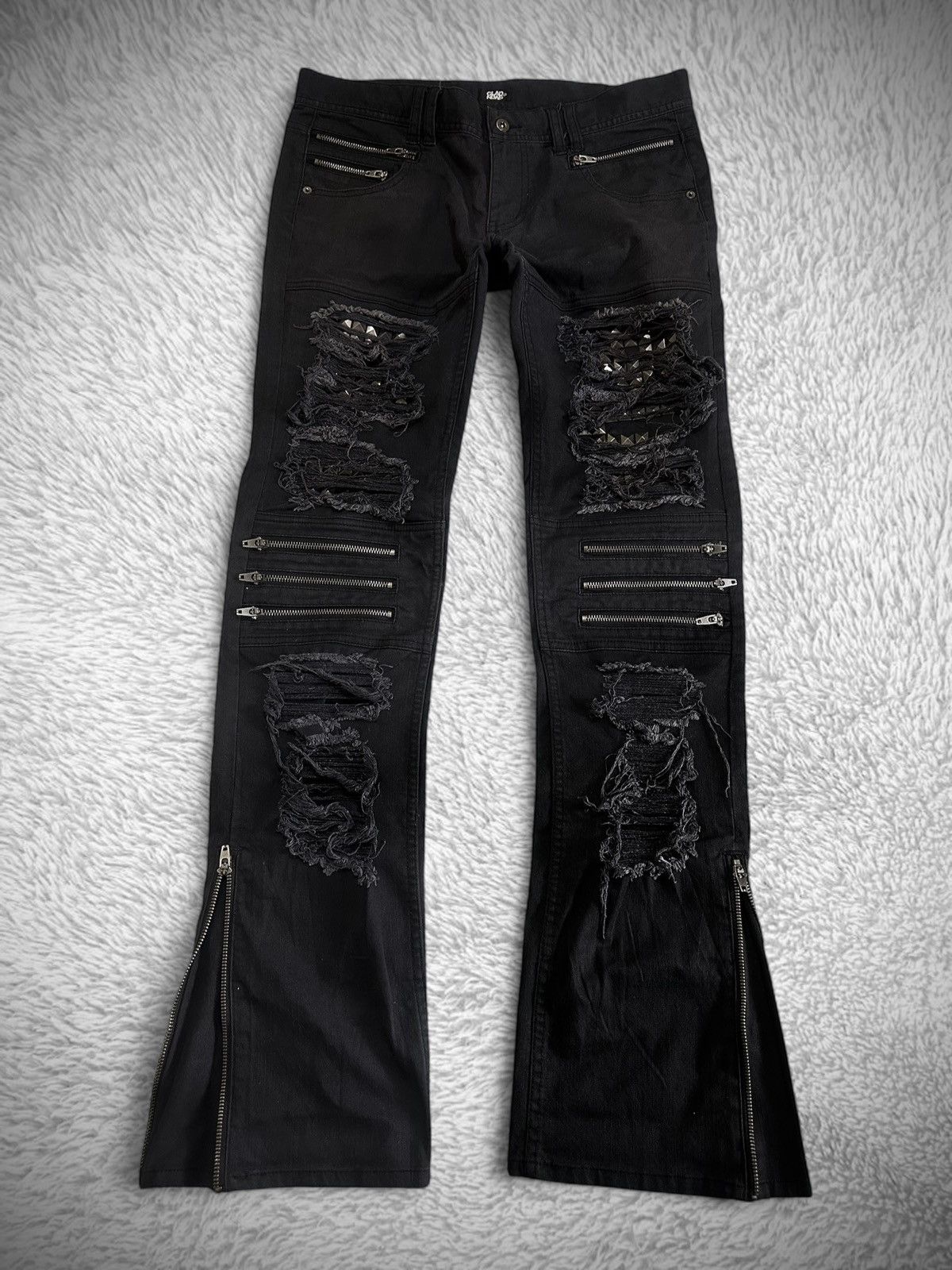 パンツ Black coating flare denim archive Archive Flare | Grailed