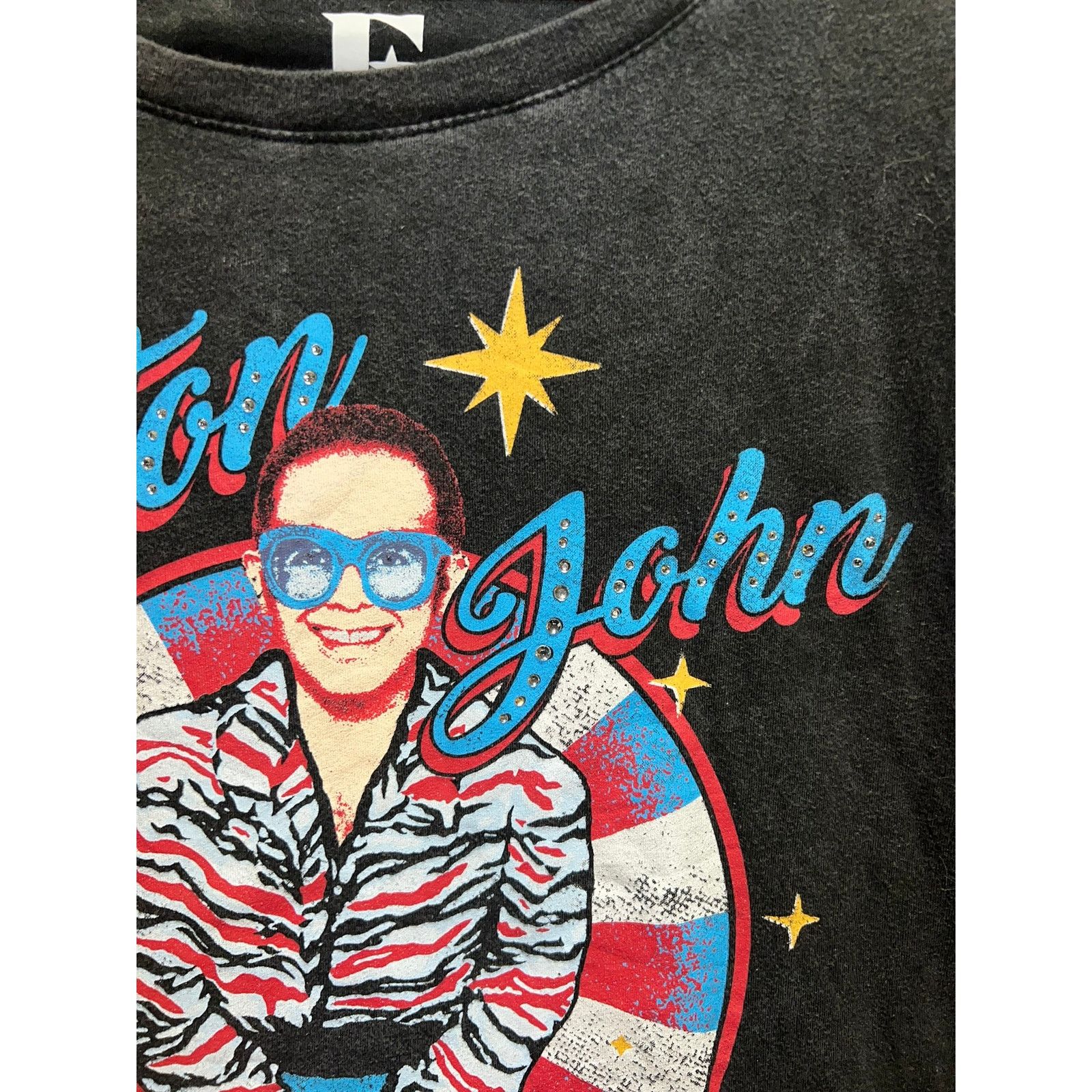 Band Tees Womens Elton John Rocket Man Shirt Graphic Music Tee Top 2XL Size XXL / US 16-18 / IT 52-54 - 4 Thumbnail