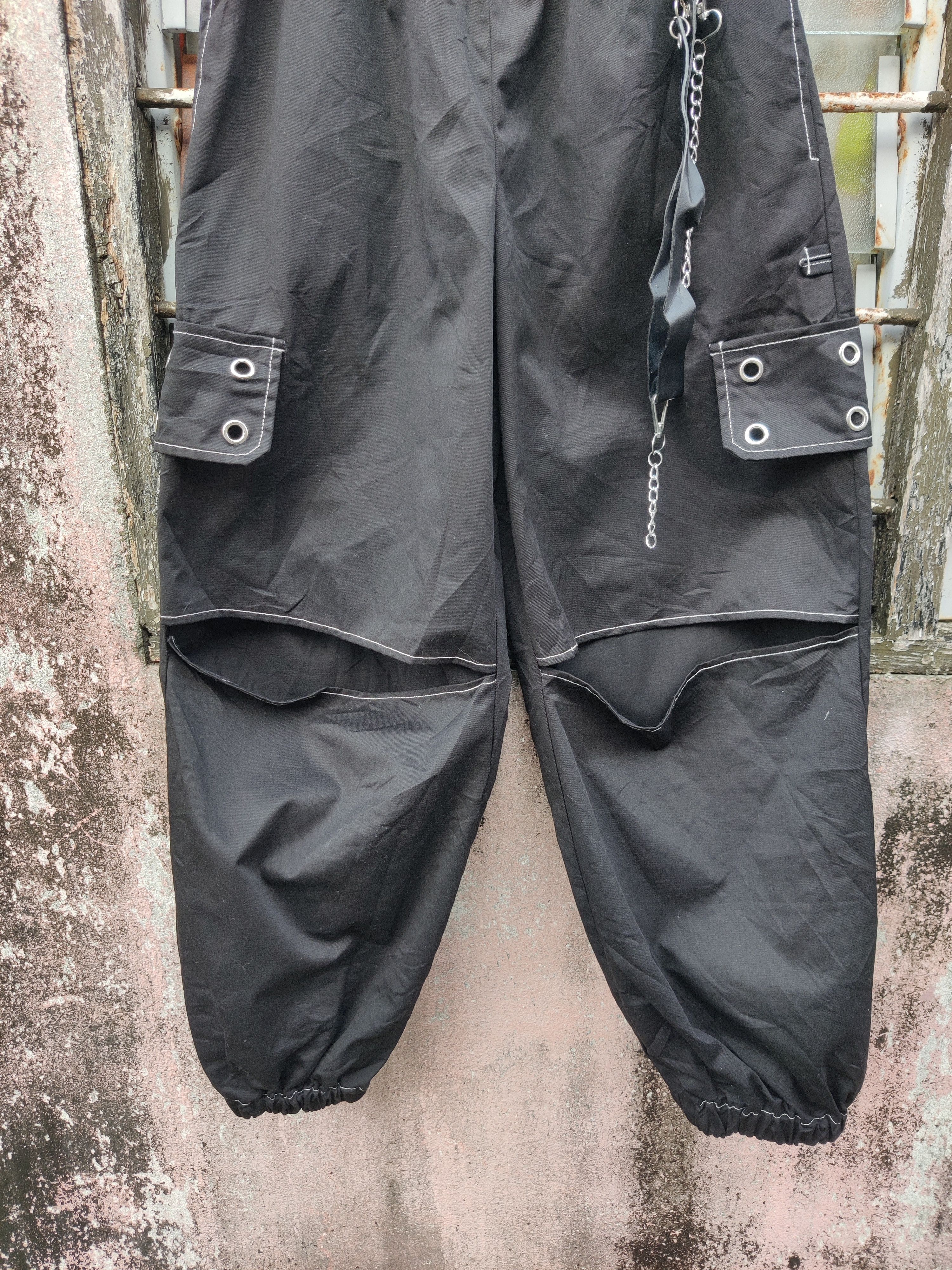 Japanese Brand Vintage Parachute Techwear Cyberpunk Bondage Gothic Pants Size US 32 / EU 48 - 4 Thumbnail