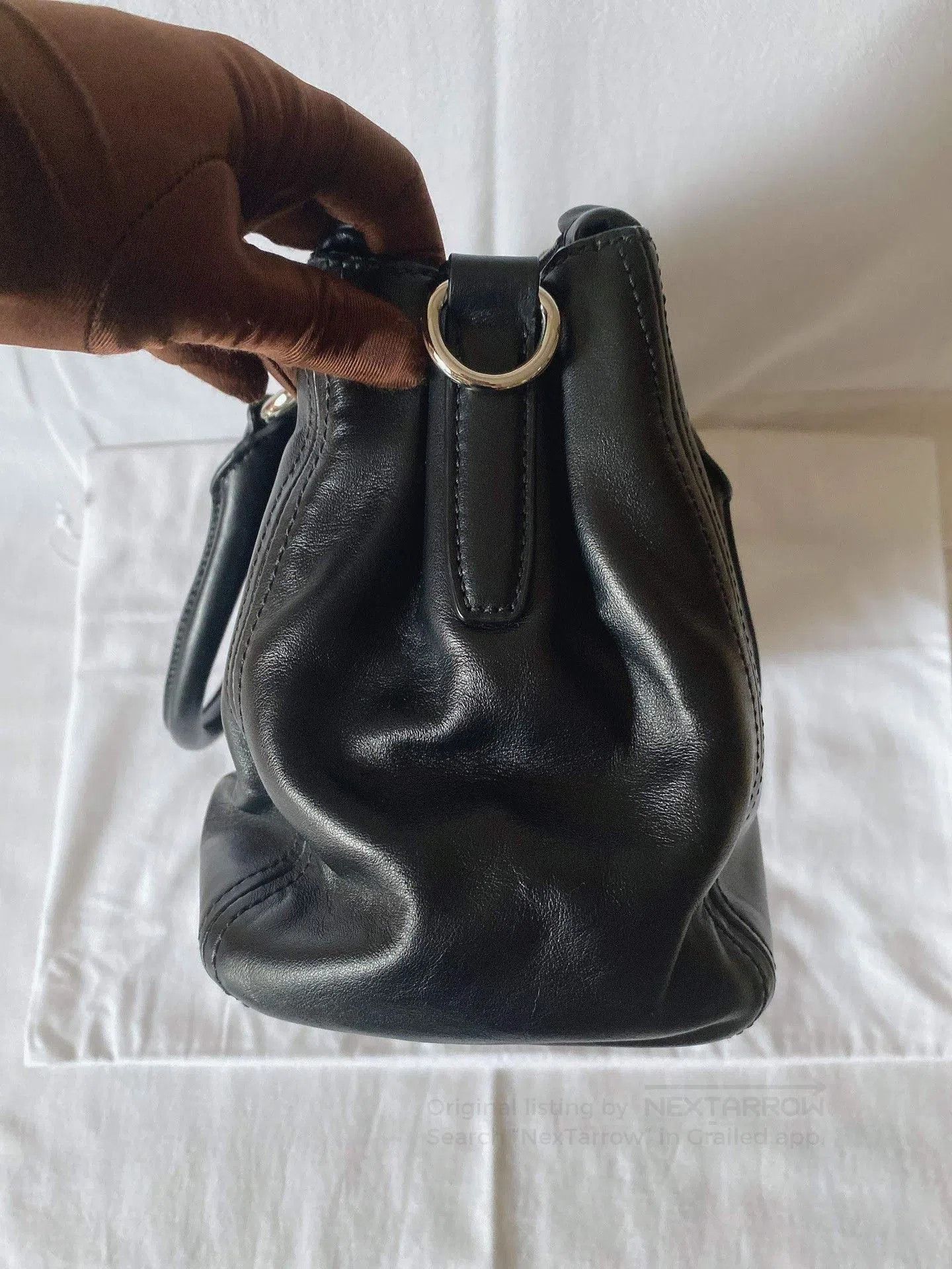 Prada Prada Black Soft Leather Medium Bag. Size ONE SIZE - 4 Thumbnail
