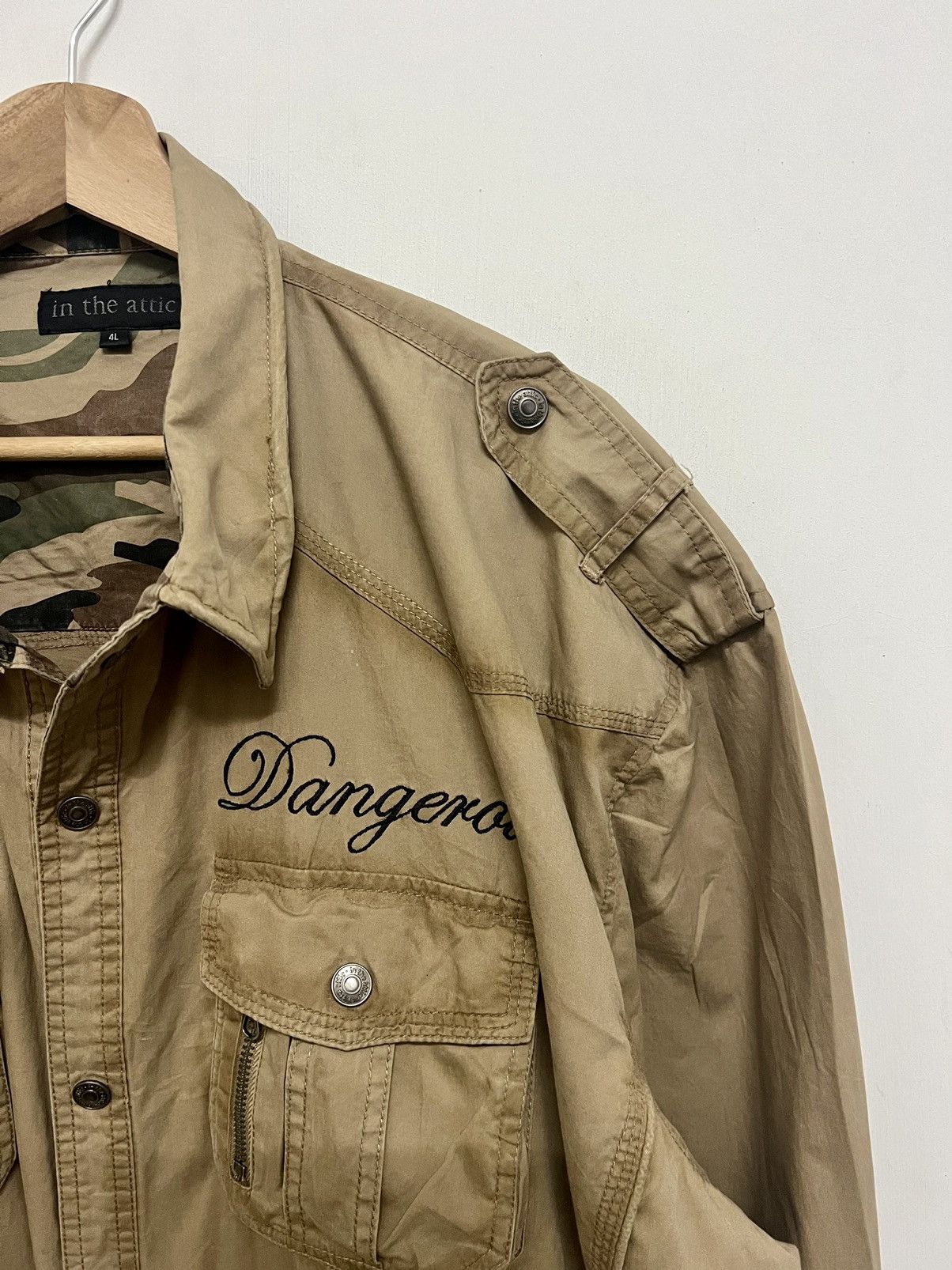 14th Addiction × In The Attic × Share Spirit Homme Y2K In The Attic Western Military Workshirt Shirt Size US XXL / EU 58 / 5 - 8 Thumbnail