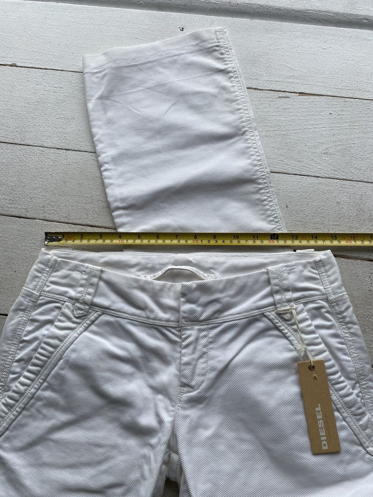 Diesel NWT Bootcut Diesel White Military Utility Pants Deadstock Size 27" / US 4 / IT 40 - 13 Thumbnail