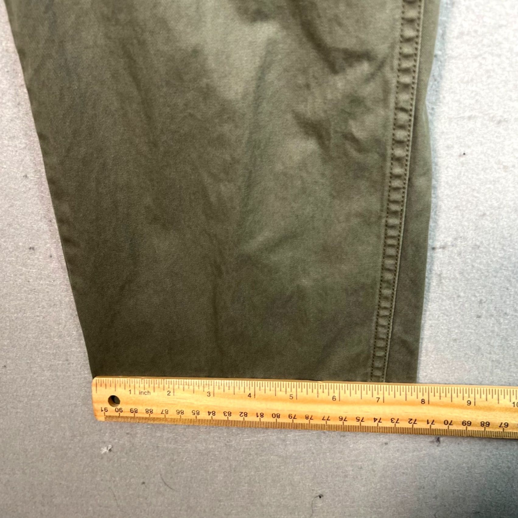 Bonobos Bonobos Mens Size 36 x 32 Olive Green Straight Leg Chino Pants 100% Cotton Size US 36 / EU 52 - 7 Thumbnail
