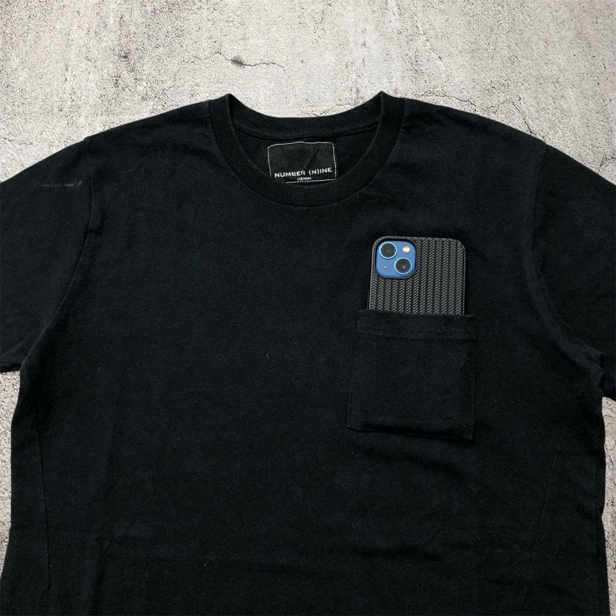 Number (N)ine Number (N)ine Denim / Travis Flacko Scott 2 Tone Pocket Tee Size US S / EU 44-46 / 1 - 7 Thumbnail