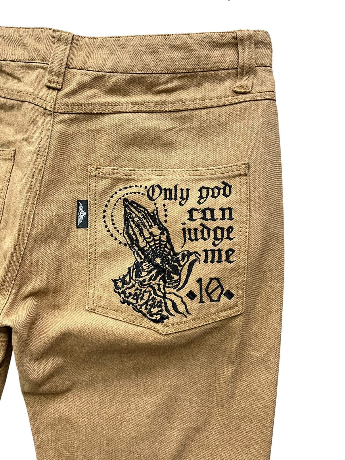 Praying Blackton Prayer Hands Tattoo Style Khaki Pants Archive Denim Size US 29 - 1 Thumbnail