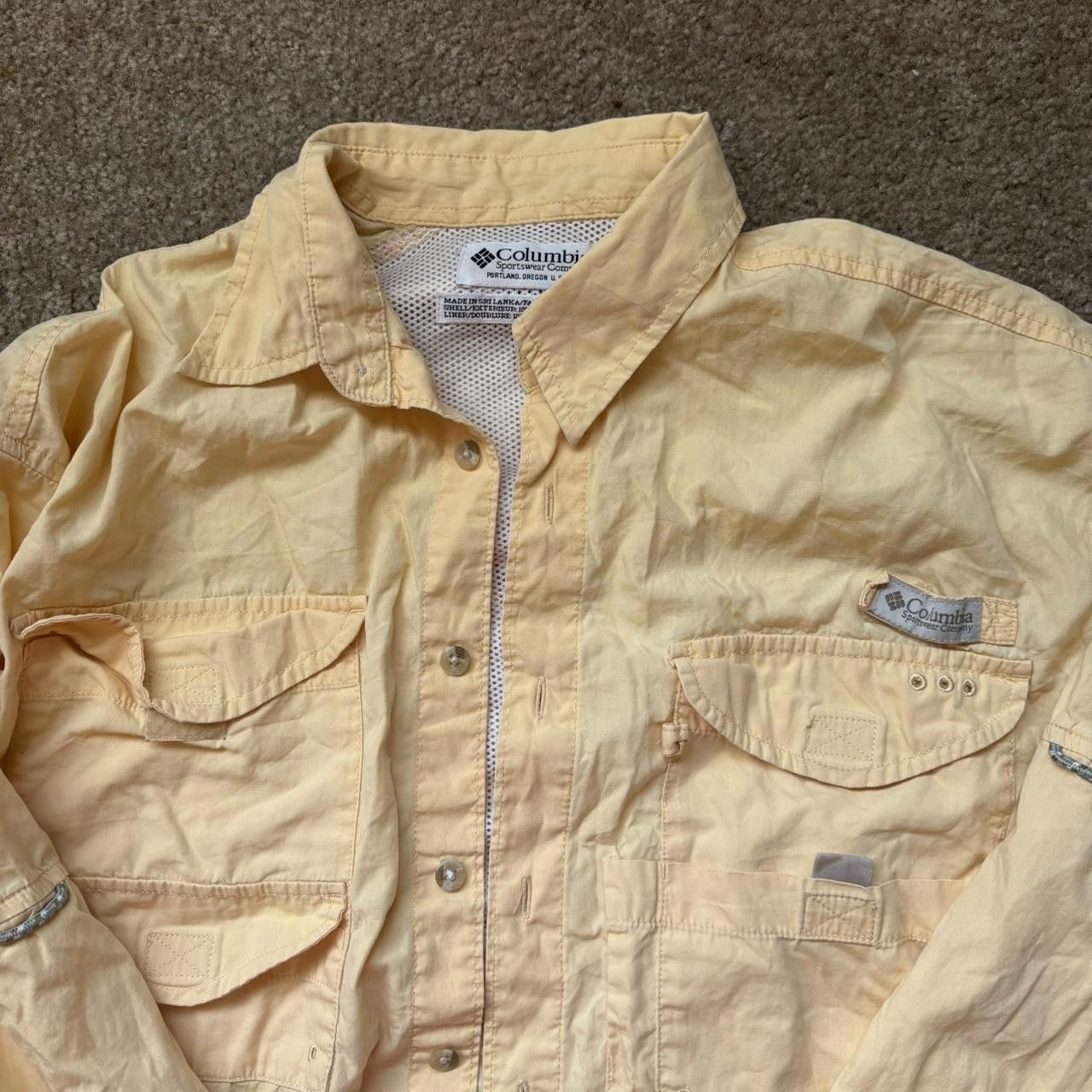 Designer Yellow Columbia Lightweight Jacket Size S / US 4 / IT 40 - 1 Thumbnail