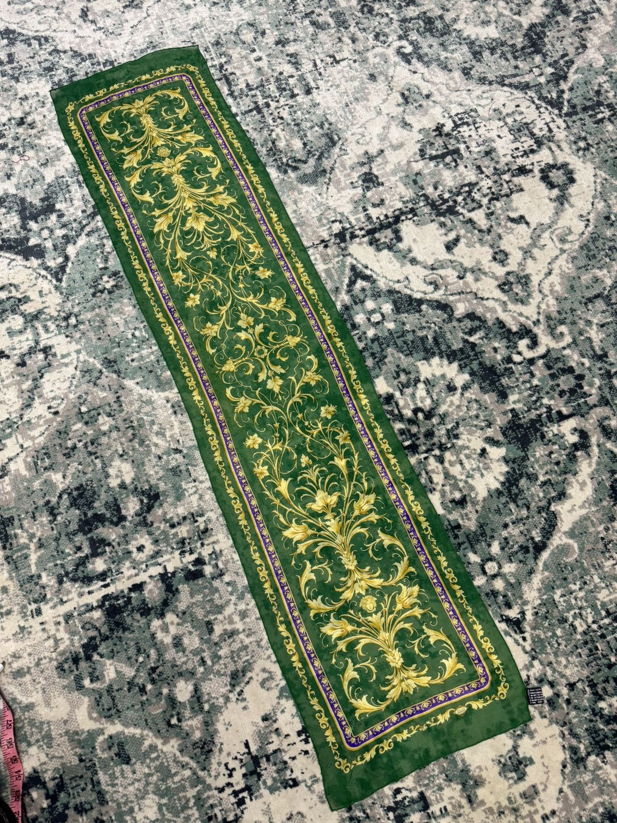 Versace ATELIER VERSACE FLORAL PRINT LONG SILK SCARF Size ONE SIZE - 4 Thumbnail