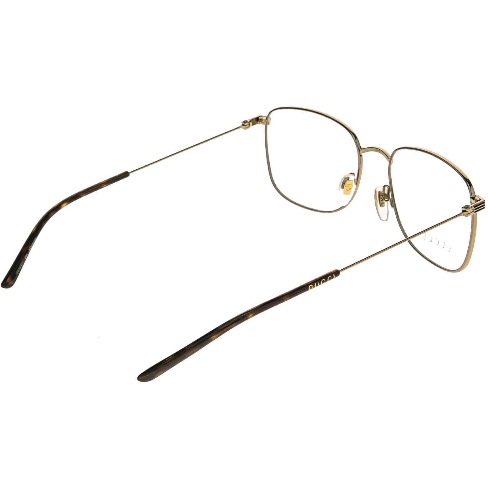 Gucci GUCCI GG1052O 1052 Gold Classic Stripe Logo Eyeglasses 004 Size ONE SIZE - 6 Thumbnail